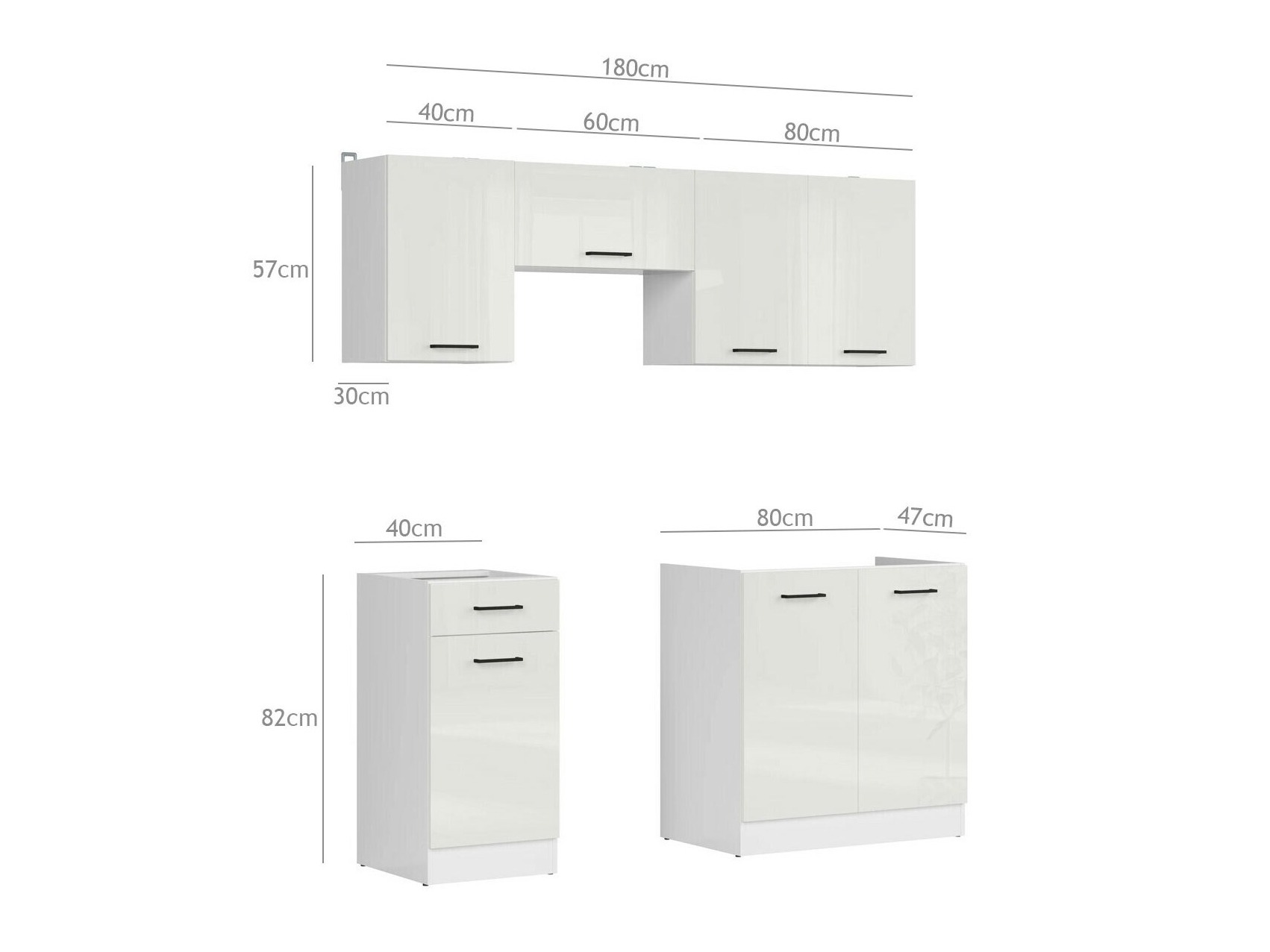 Cuisine complète modulaire Line White 117