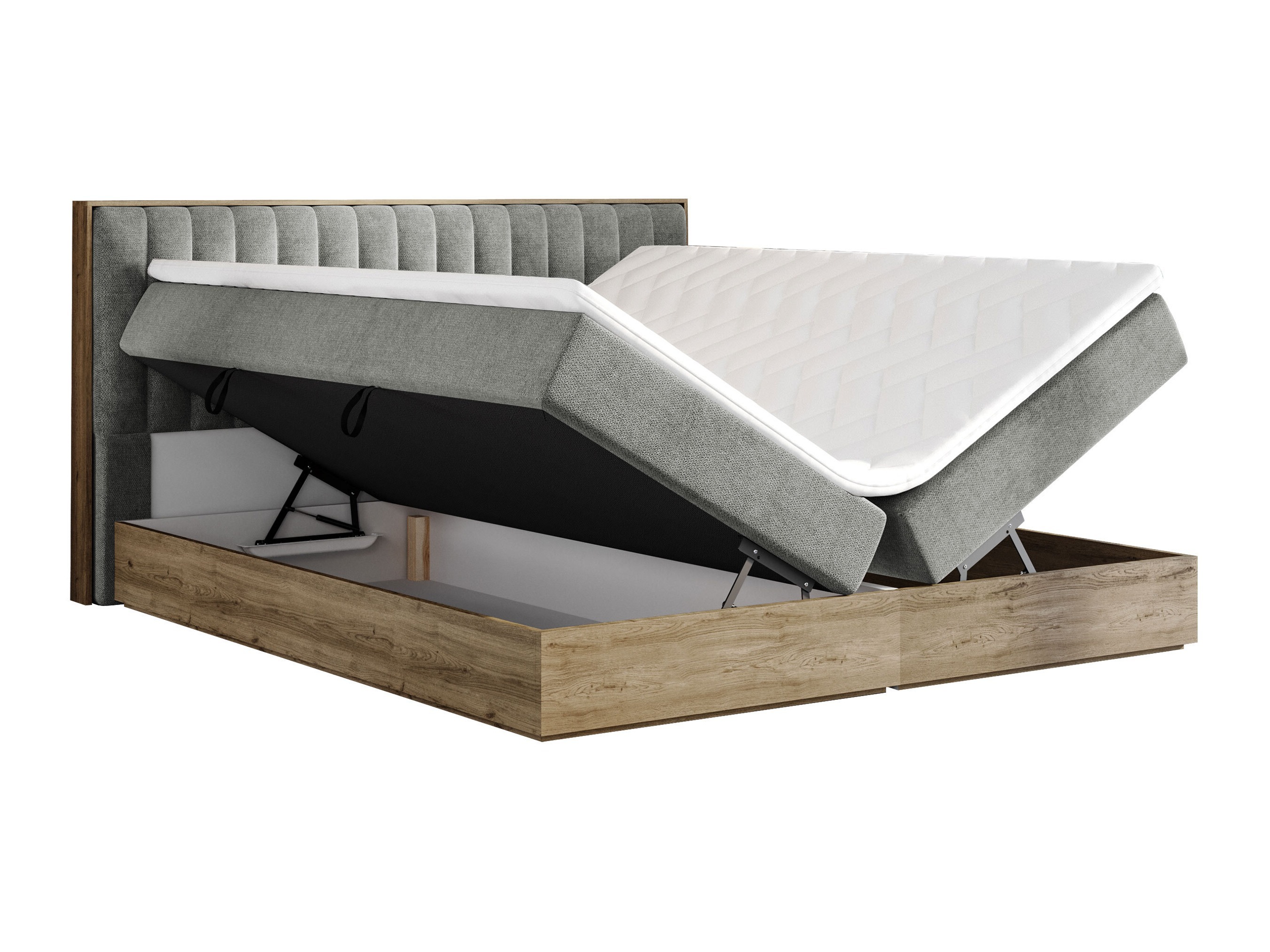 Lit boxspring ComfiDream Odelra (Chêne doré + Soro 100)
