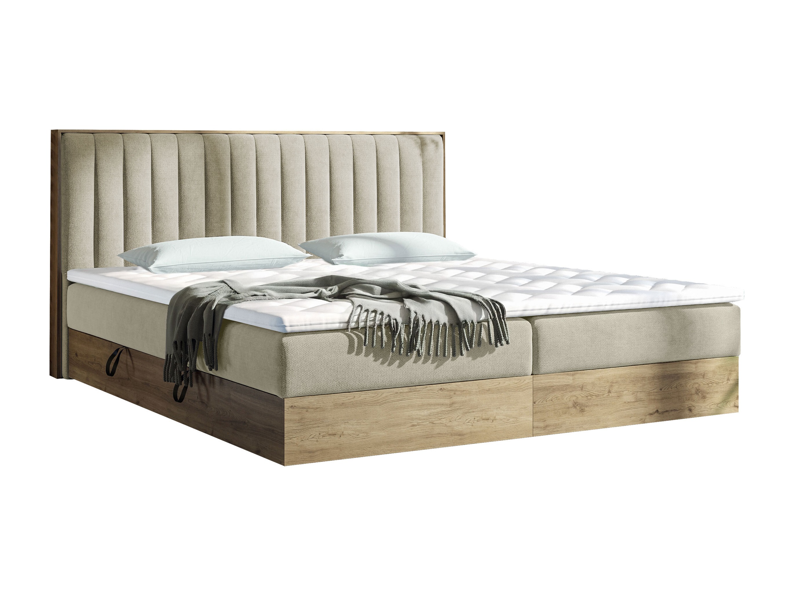 Lit boxspring ComfiDream Odelra (Chêne doré + Soro 21)