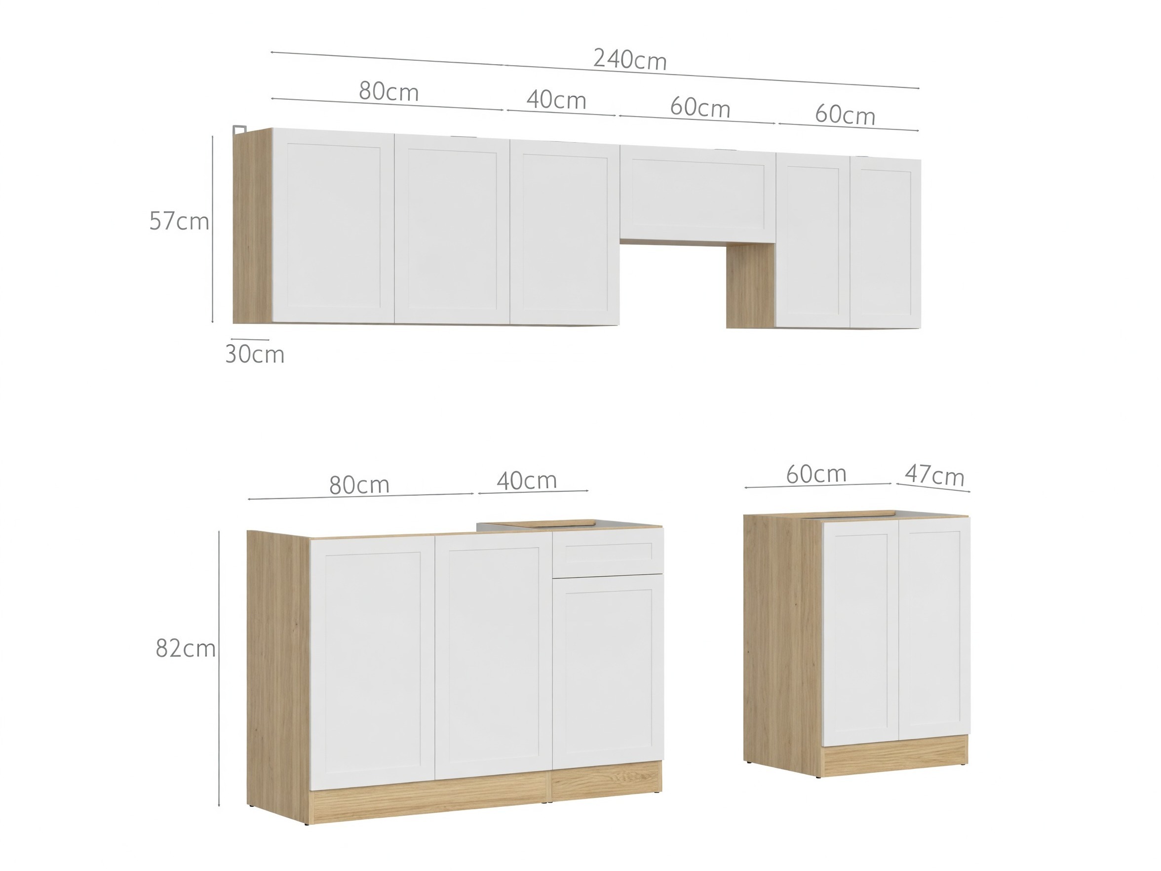 Cuisine complète modulaire Classic Grey 120