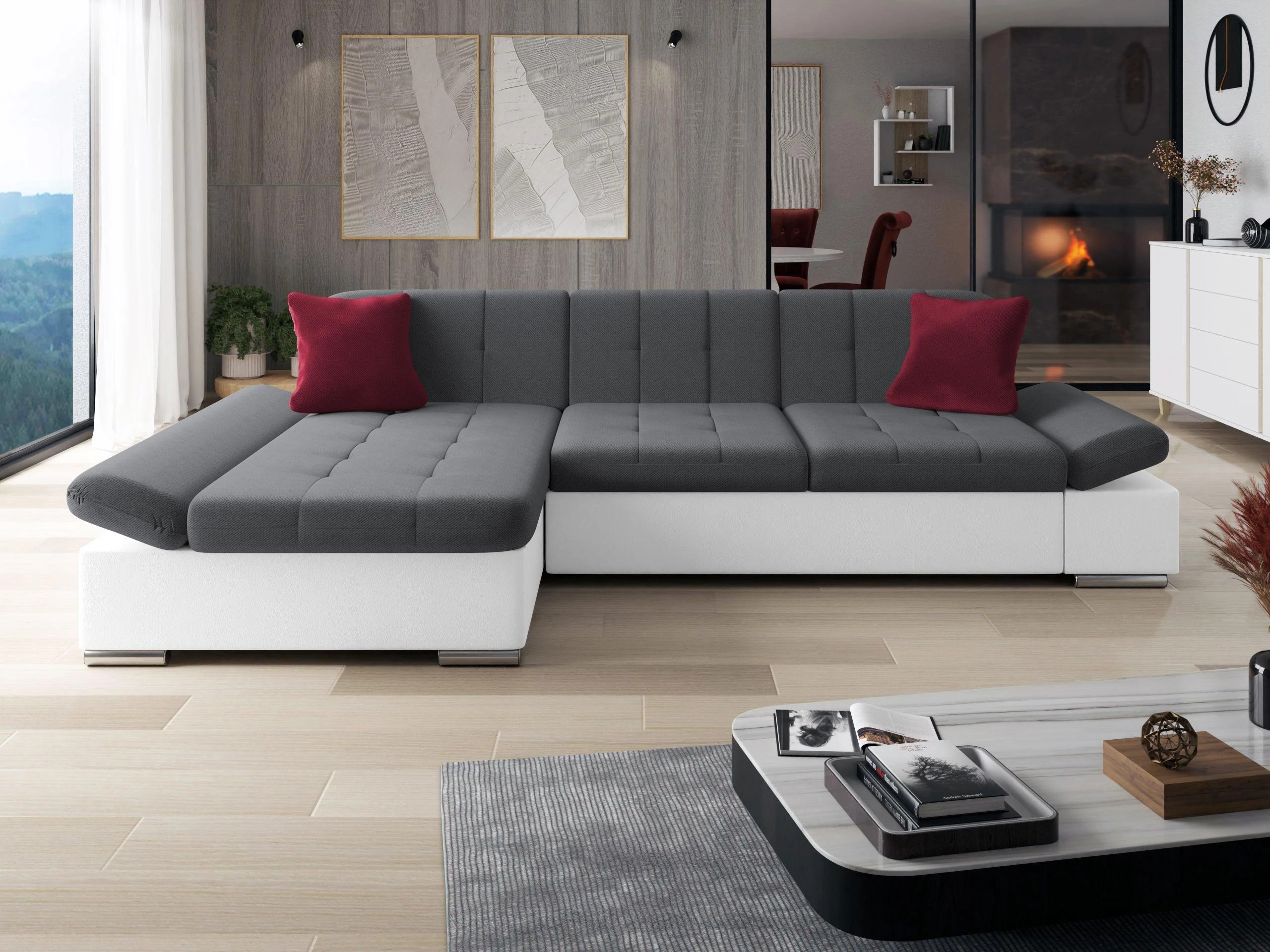 Canapé d'angle Comfivo Sanitas I (Soft 017 + Kronos 22 + Kronos 02)