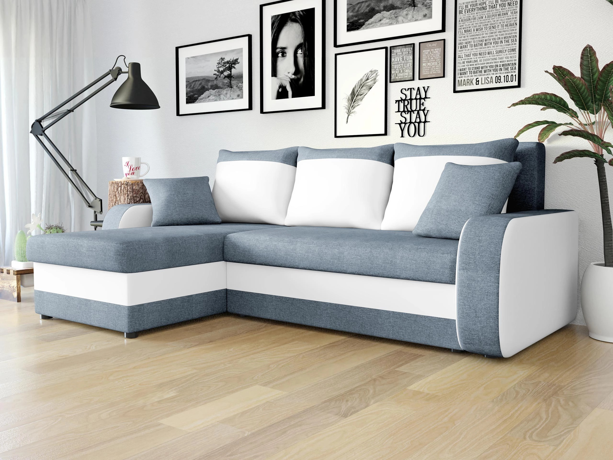Canapé d'angle Comfivo Melissa (Bristol 2442 + Soft 017)