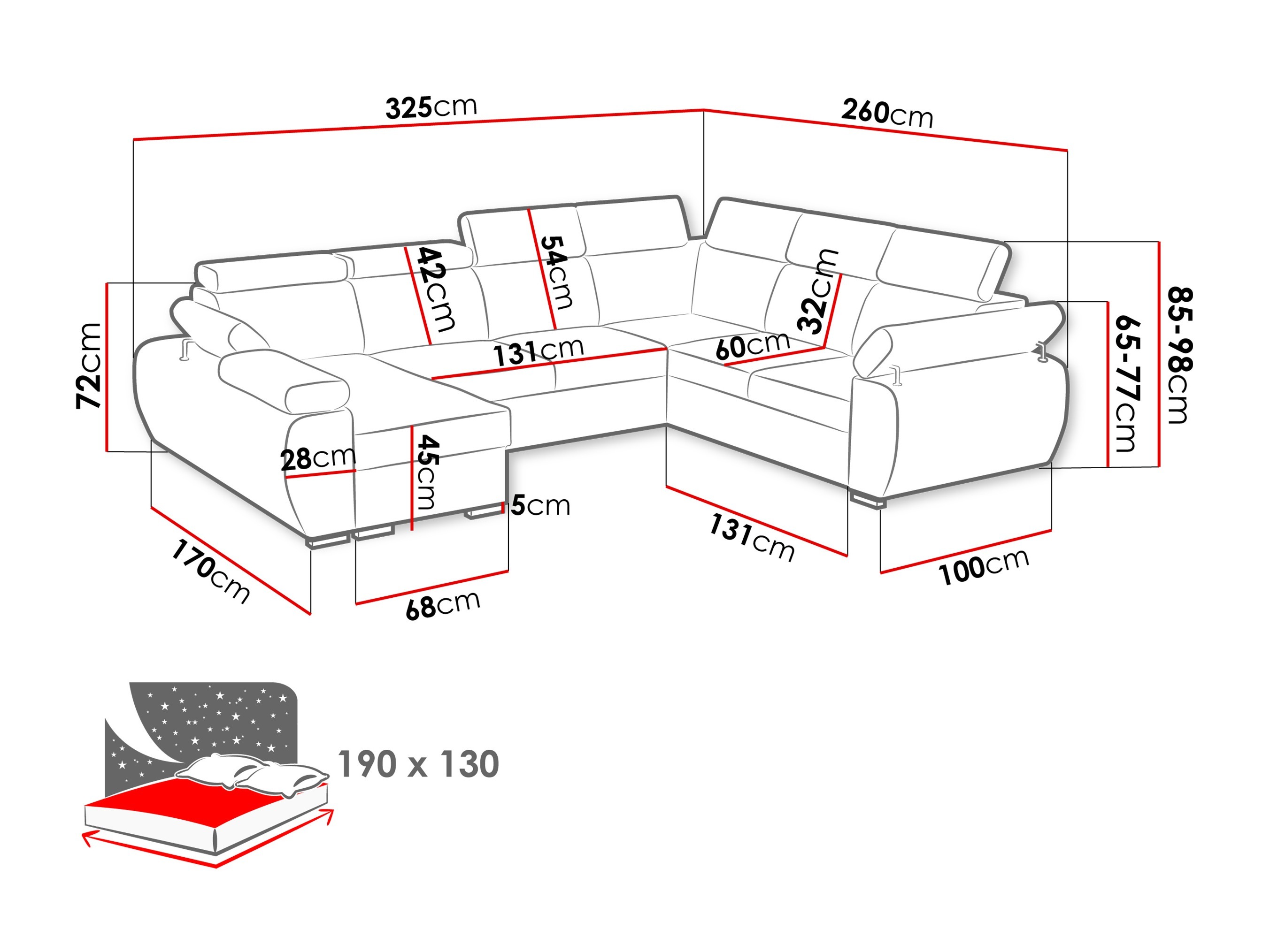 Canapé d'angle Columbus 214 (Flow 03)