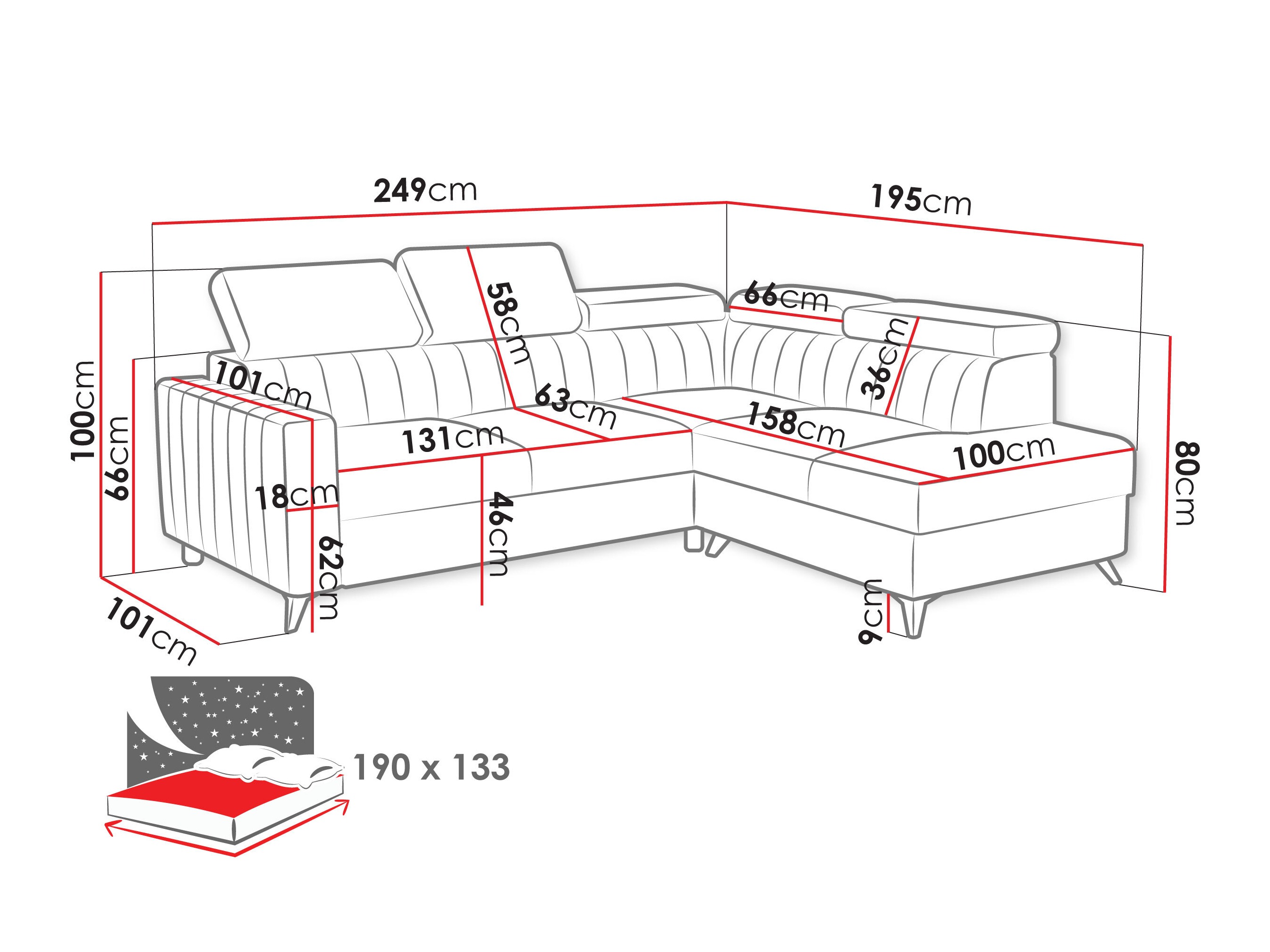Canapé d'angle Columbus 202 (Velutto 3)