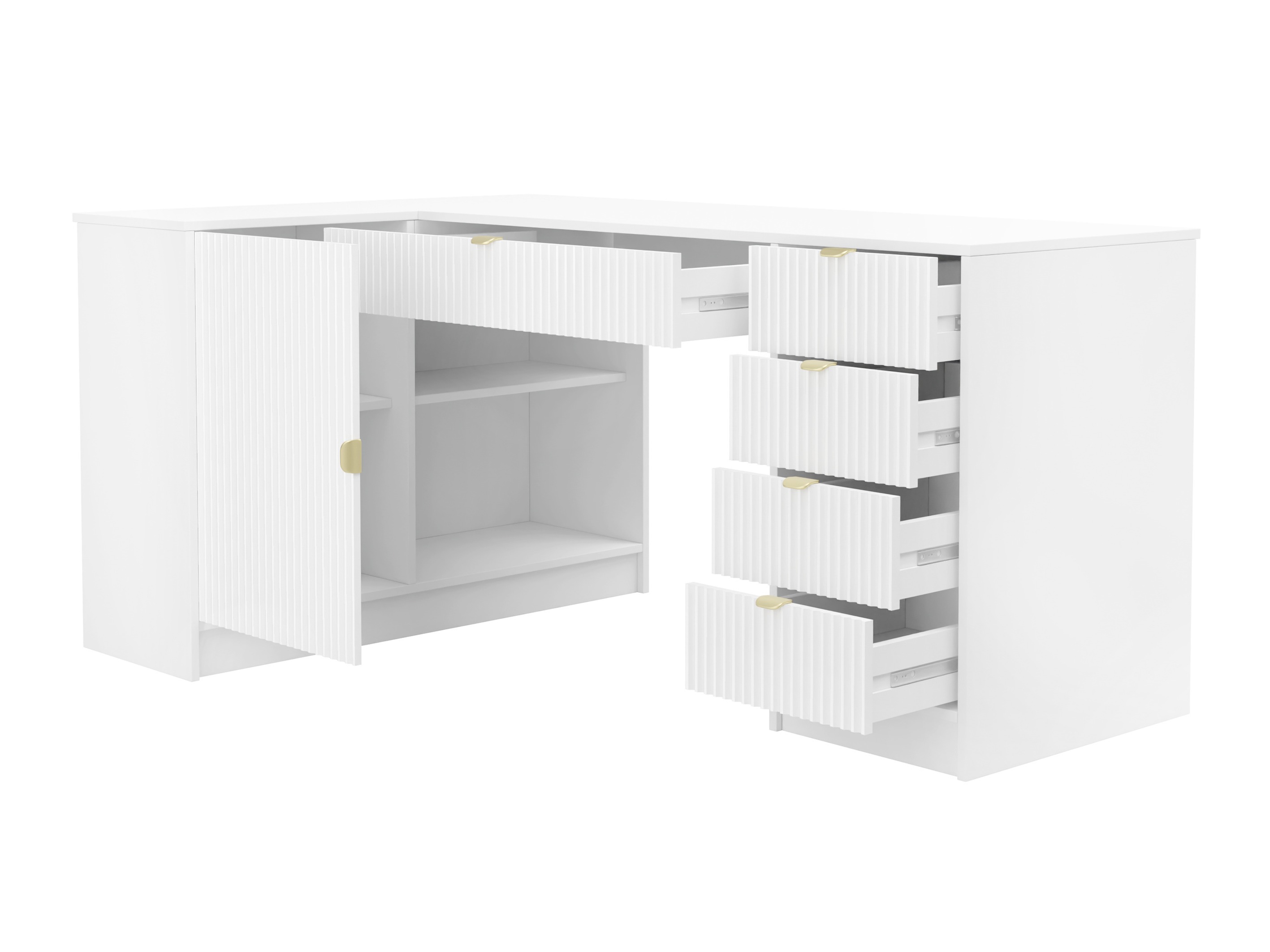Bureau d'angle Comfivo Papilio II (Beige)