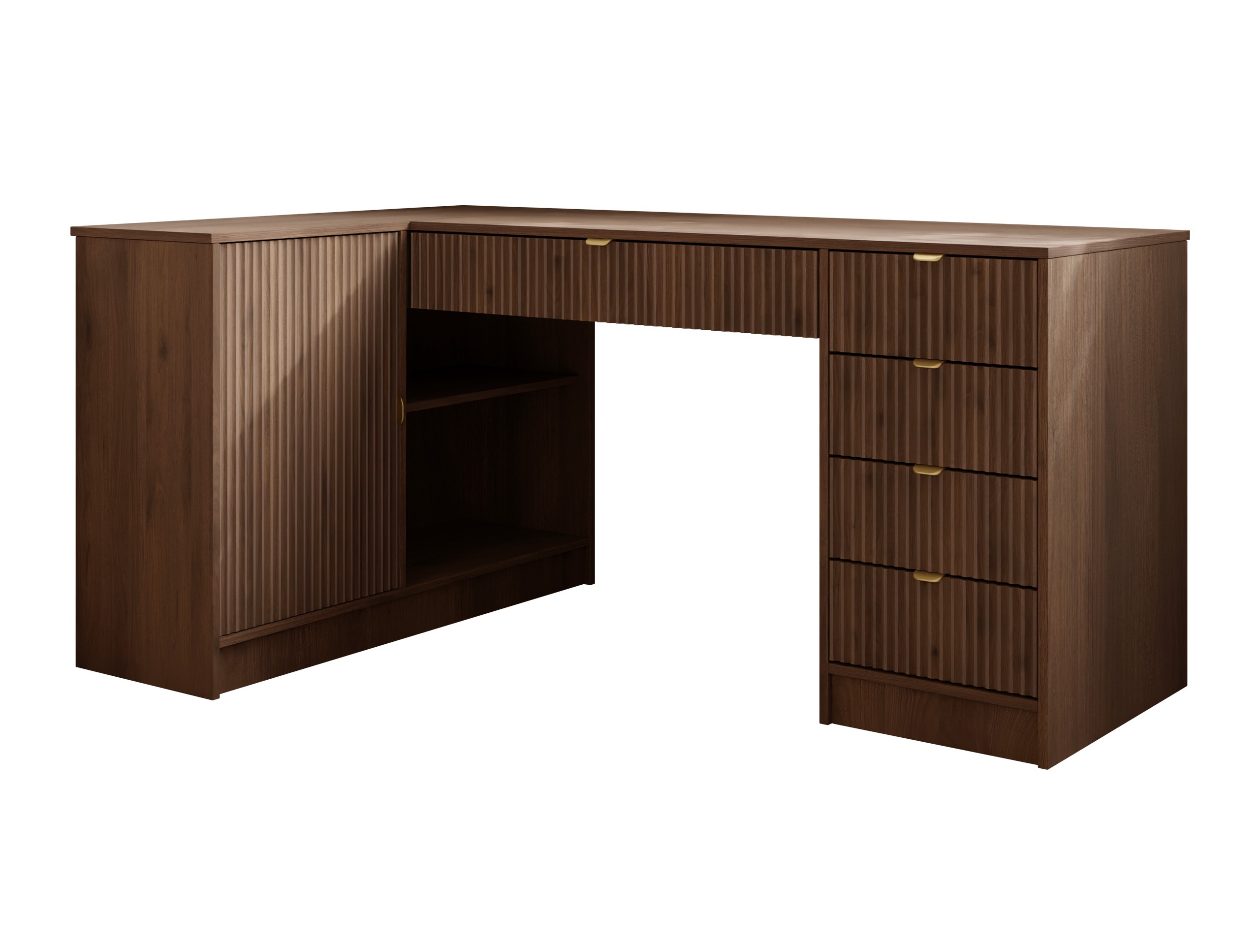 Bureau d'angle Comfivo Papilio II (Noyer)