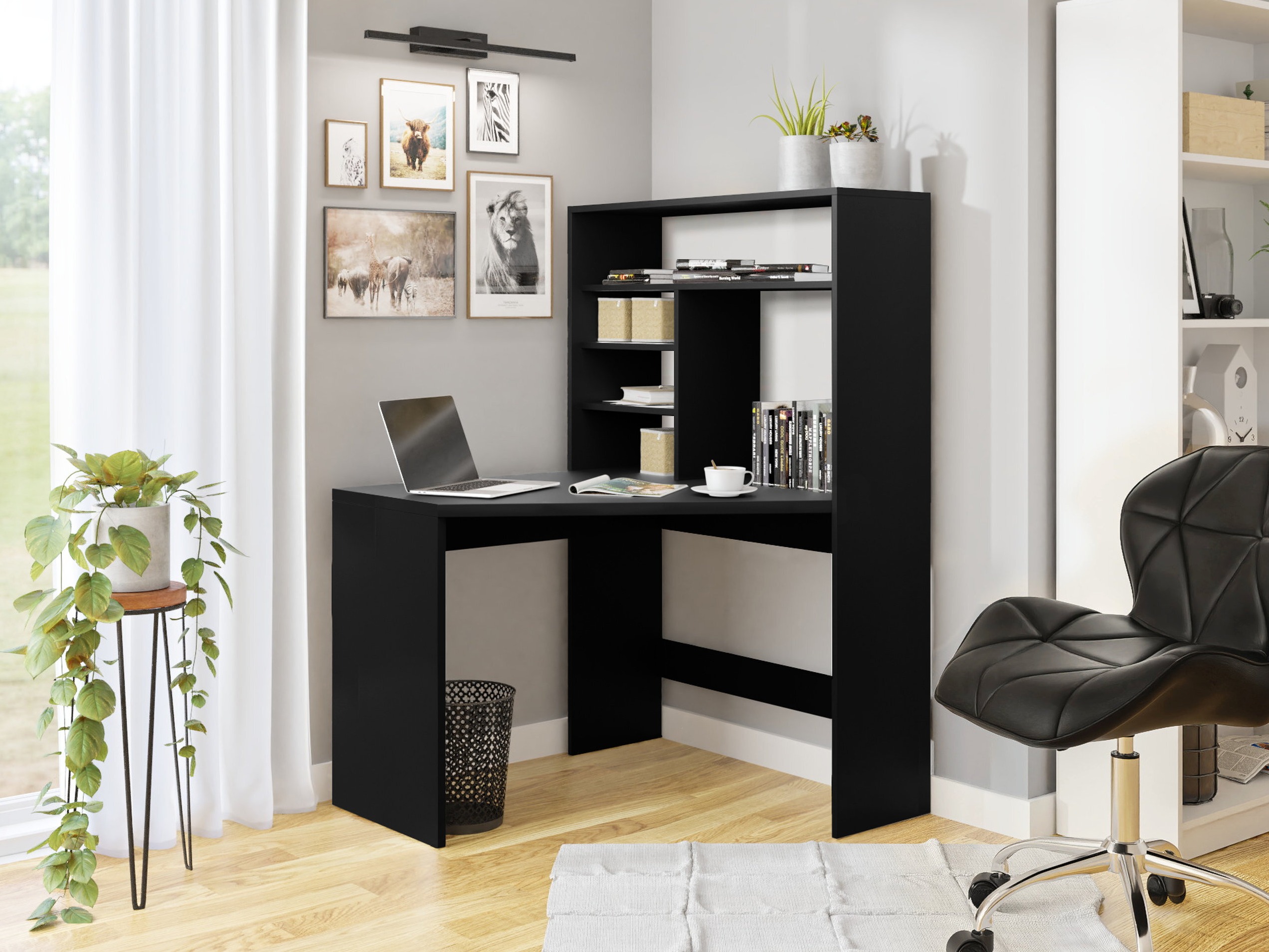 Bureau d'angle Claral (Noir)