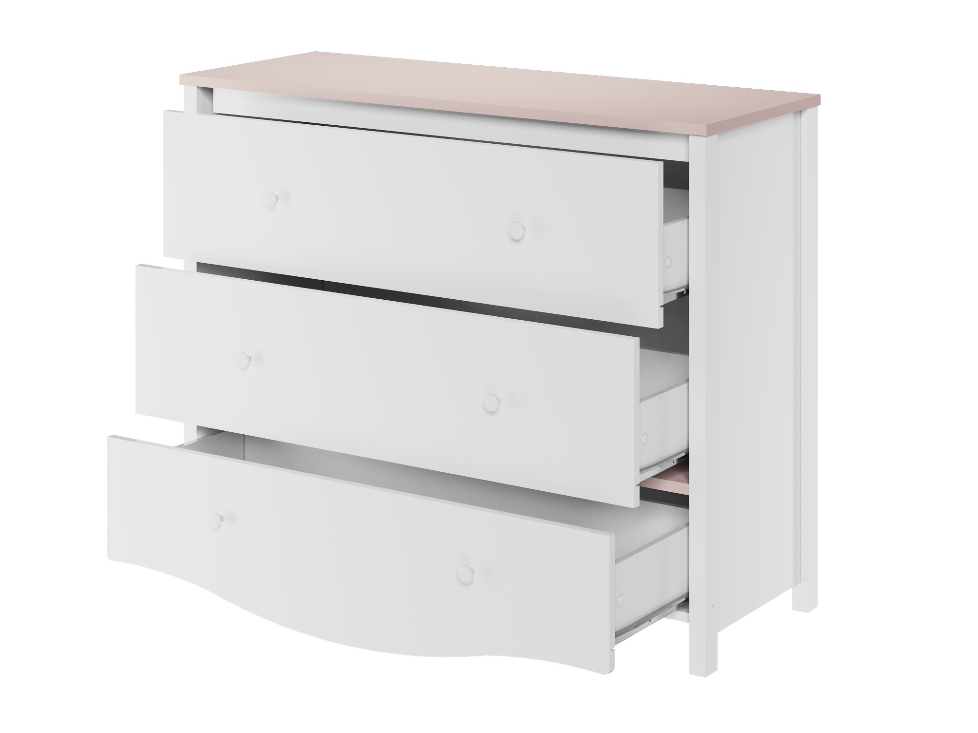 Commode Velferi 125 (Blanc + Rose)