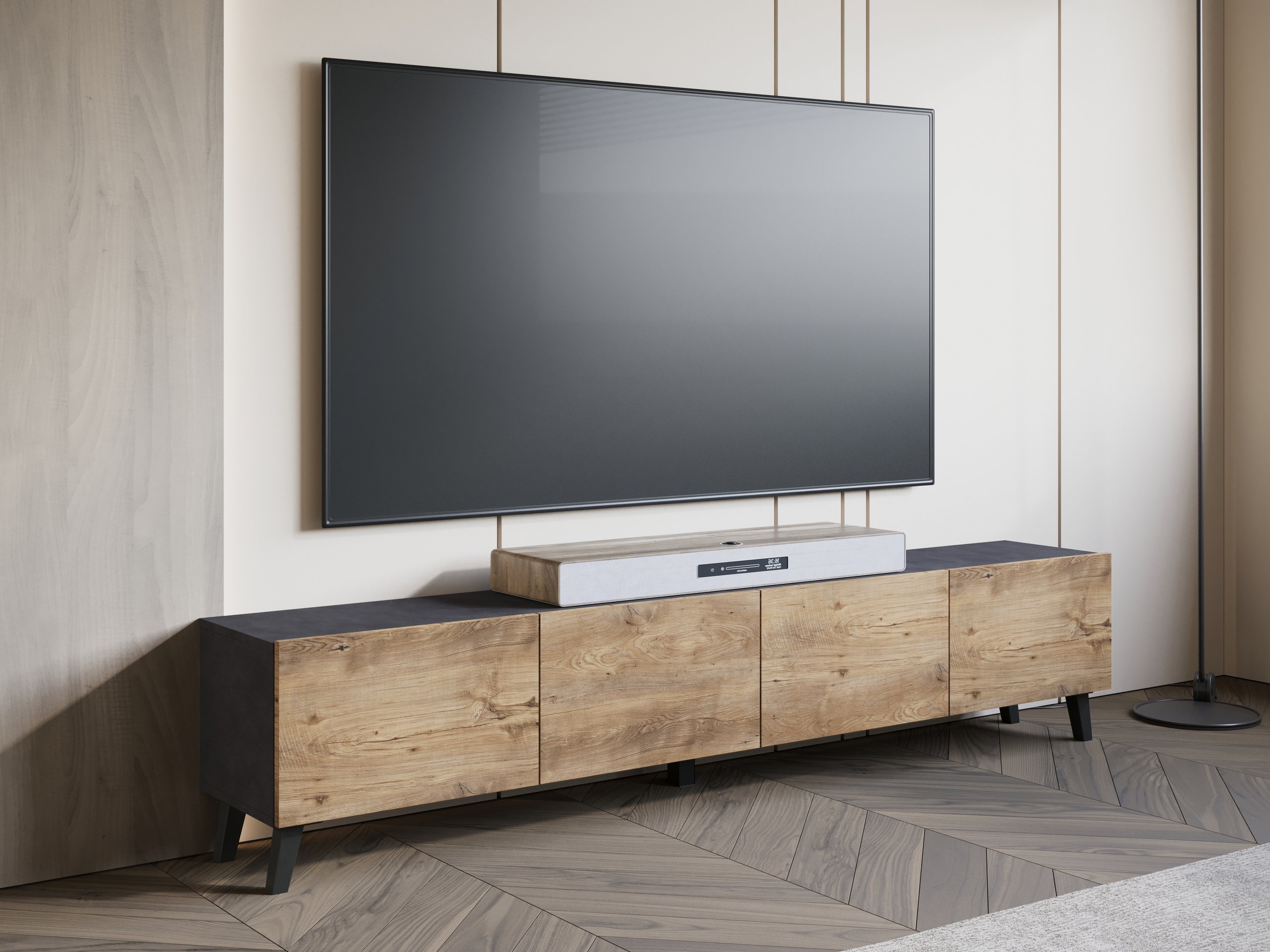 Meuble TV Levtive 101 (Matera gris + Châtaigne)