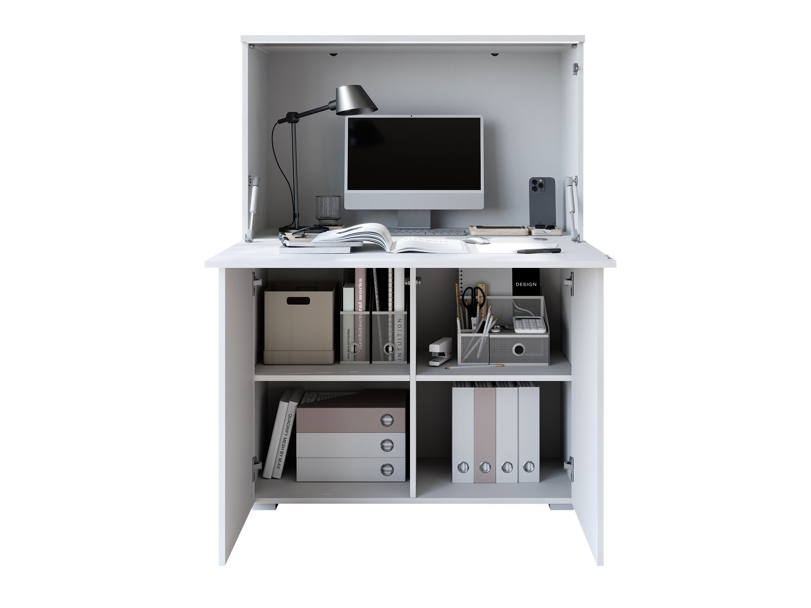 Buffet Mirfivo 107 (Blanc + Blanc brillant)