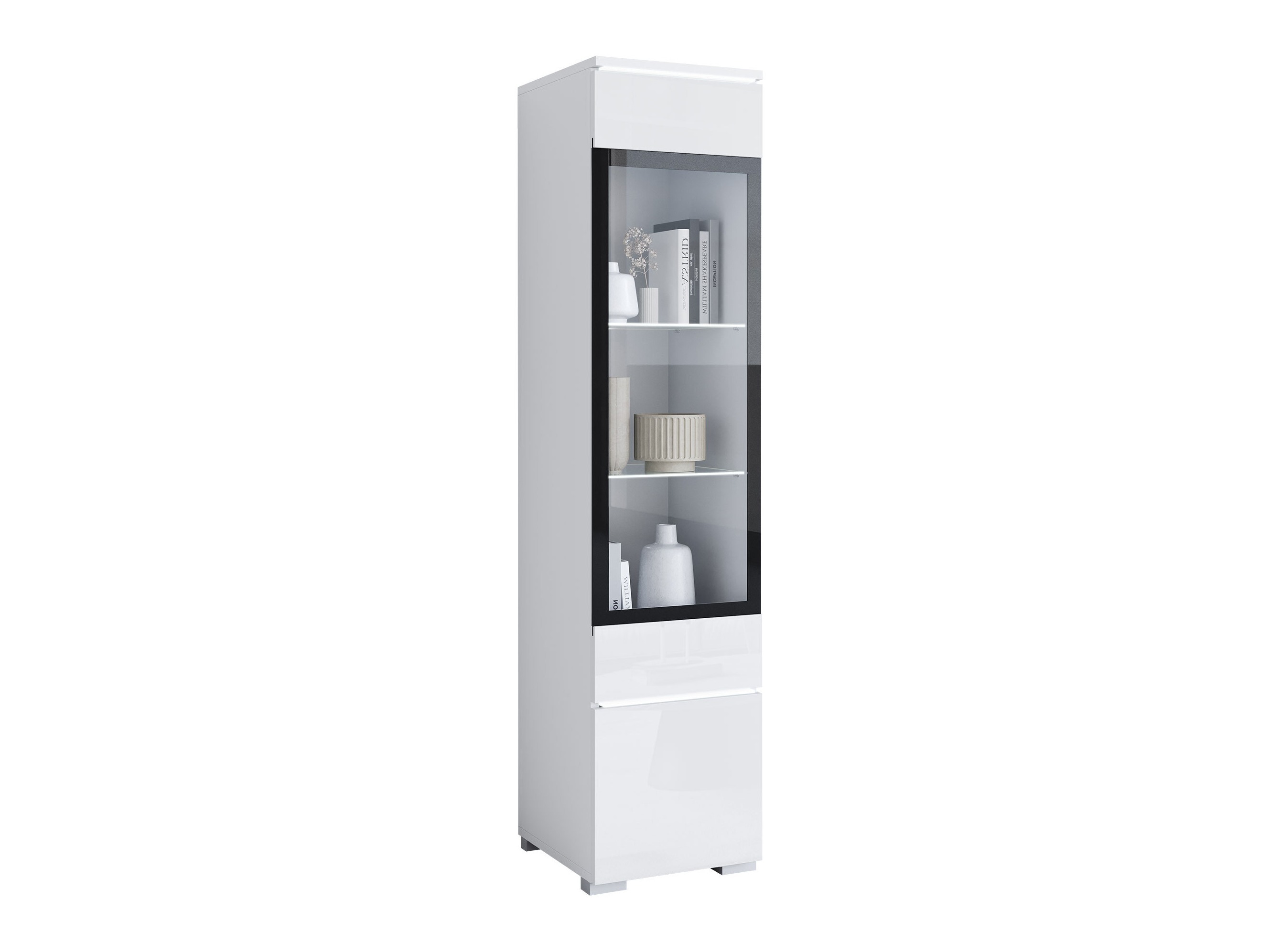 Étagère Mirfivo 109 (Blanc + Blanc brillant)