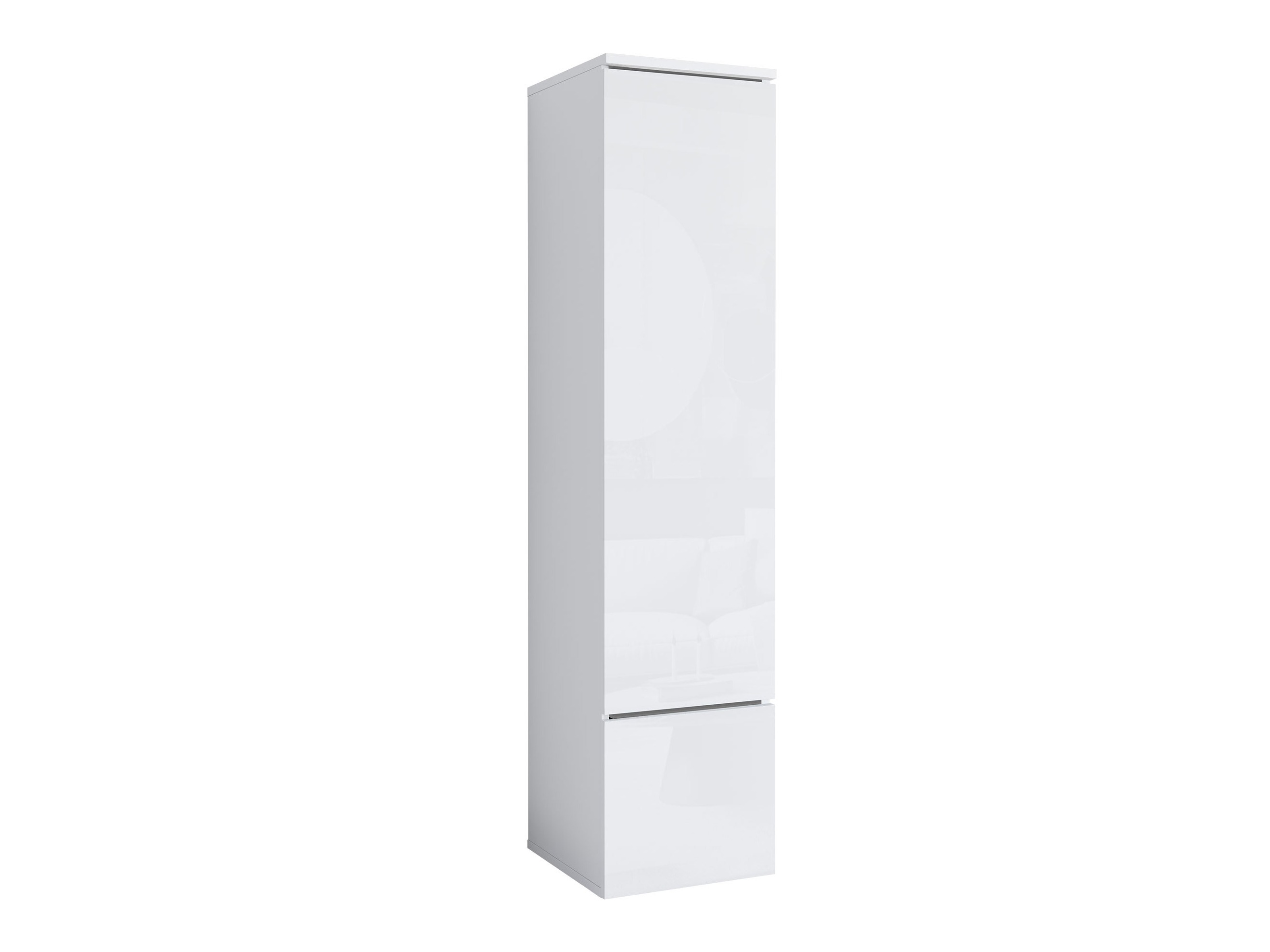 Étagère Mirfivo 108 (Blanc + Blanc brillant)
