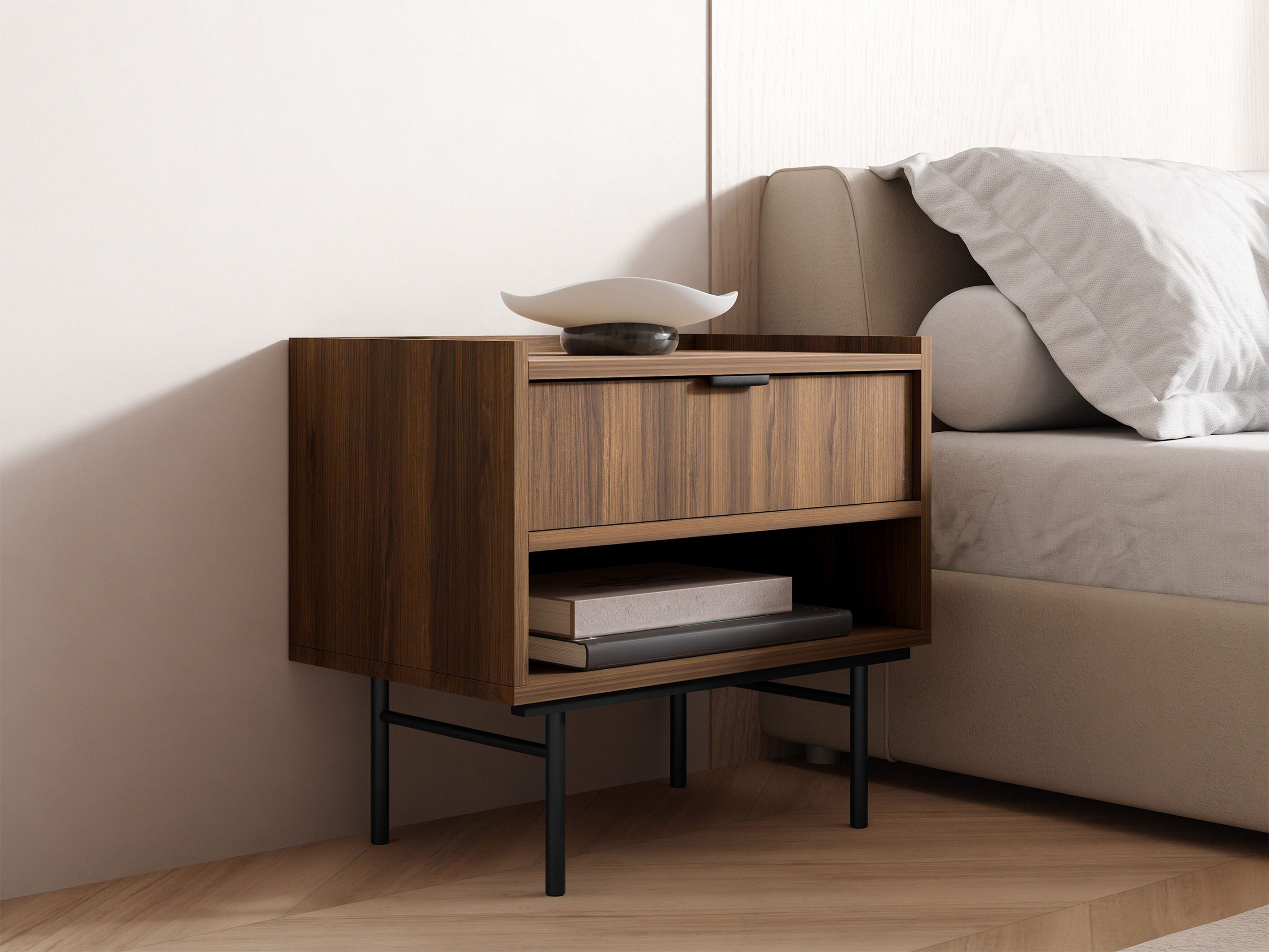 Table de chevet Studos (Noyer)