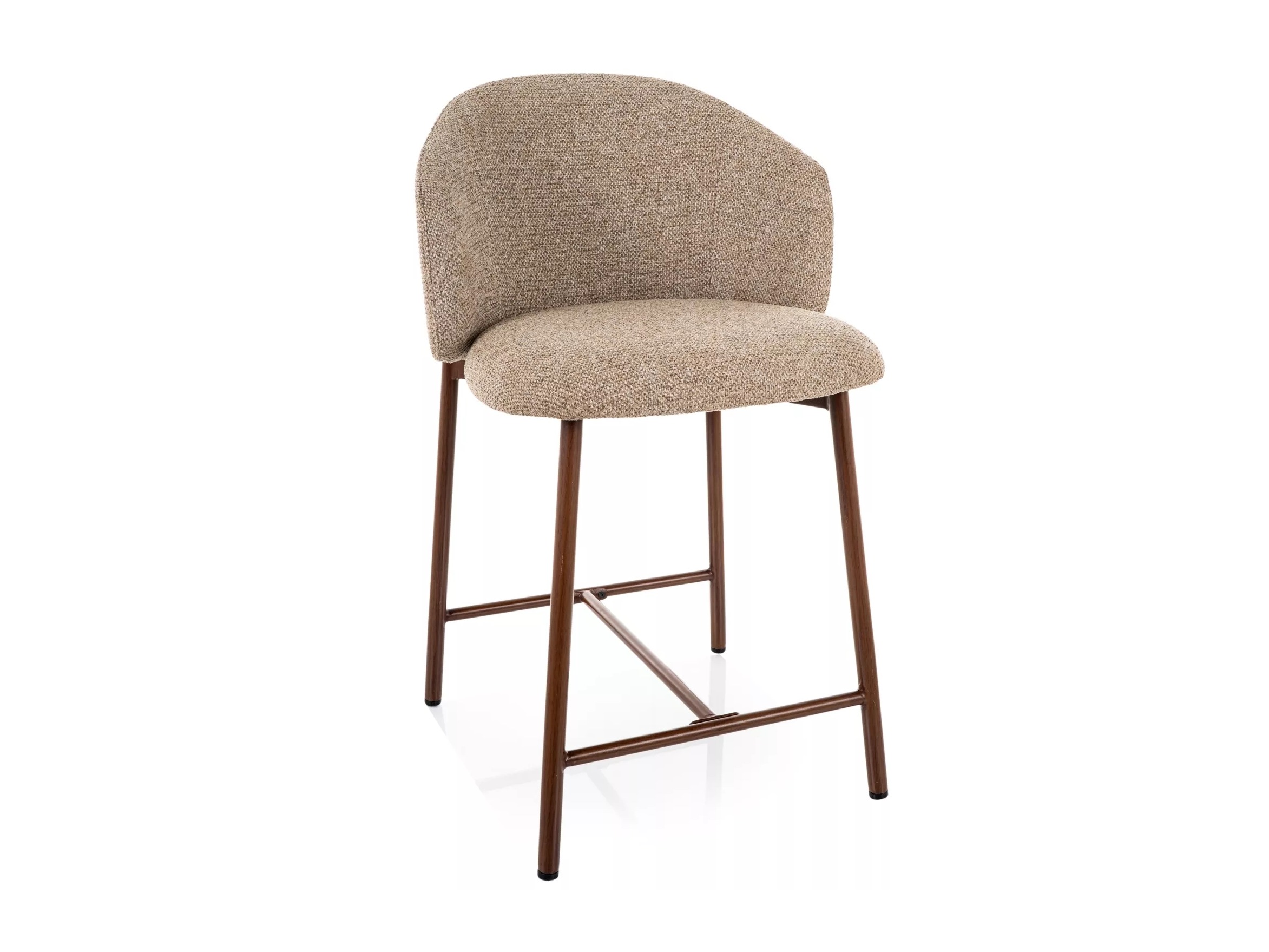 Chaise de bar mi-hauteur Detroit 948 (Brun clair + Marron)