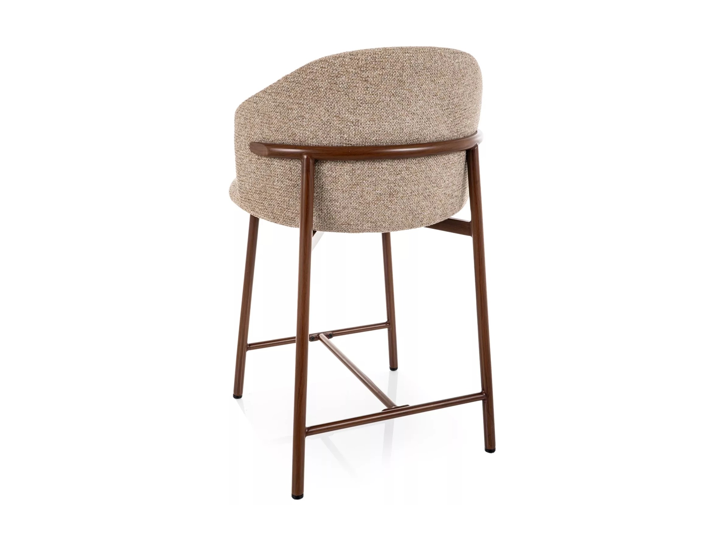 Chaise de bar mi-hauteur Detroit 948 (Brun clair + Marron)