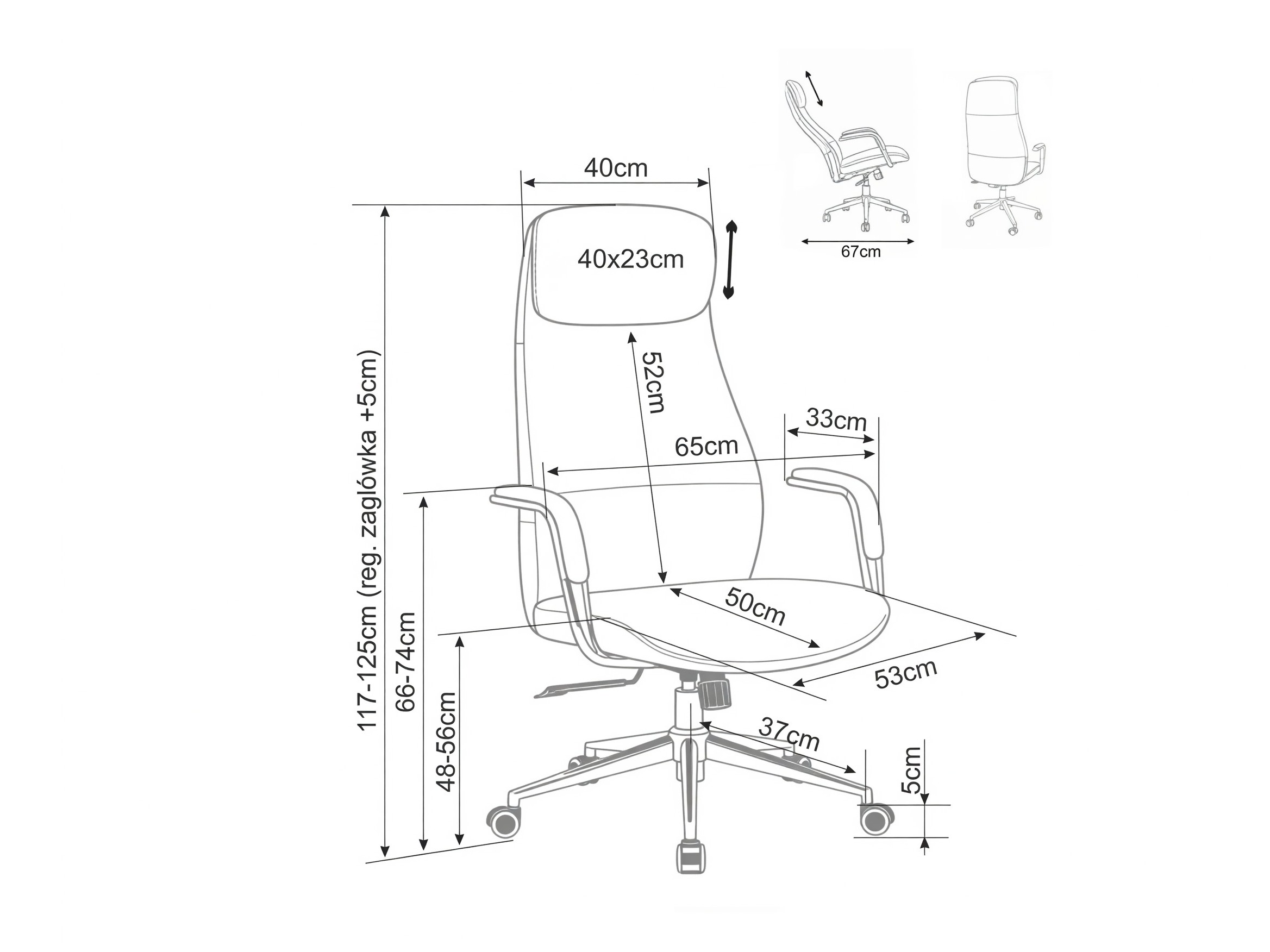 Chaise de bureau Detroit 951 (Beige)