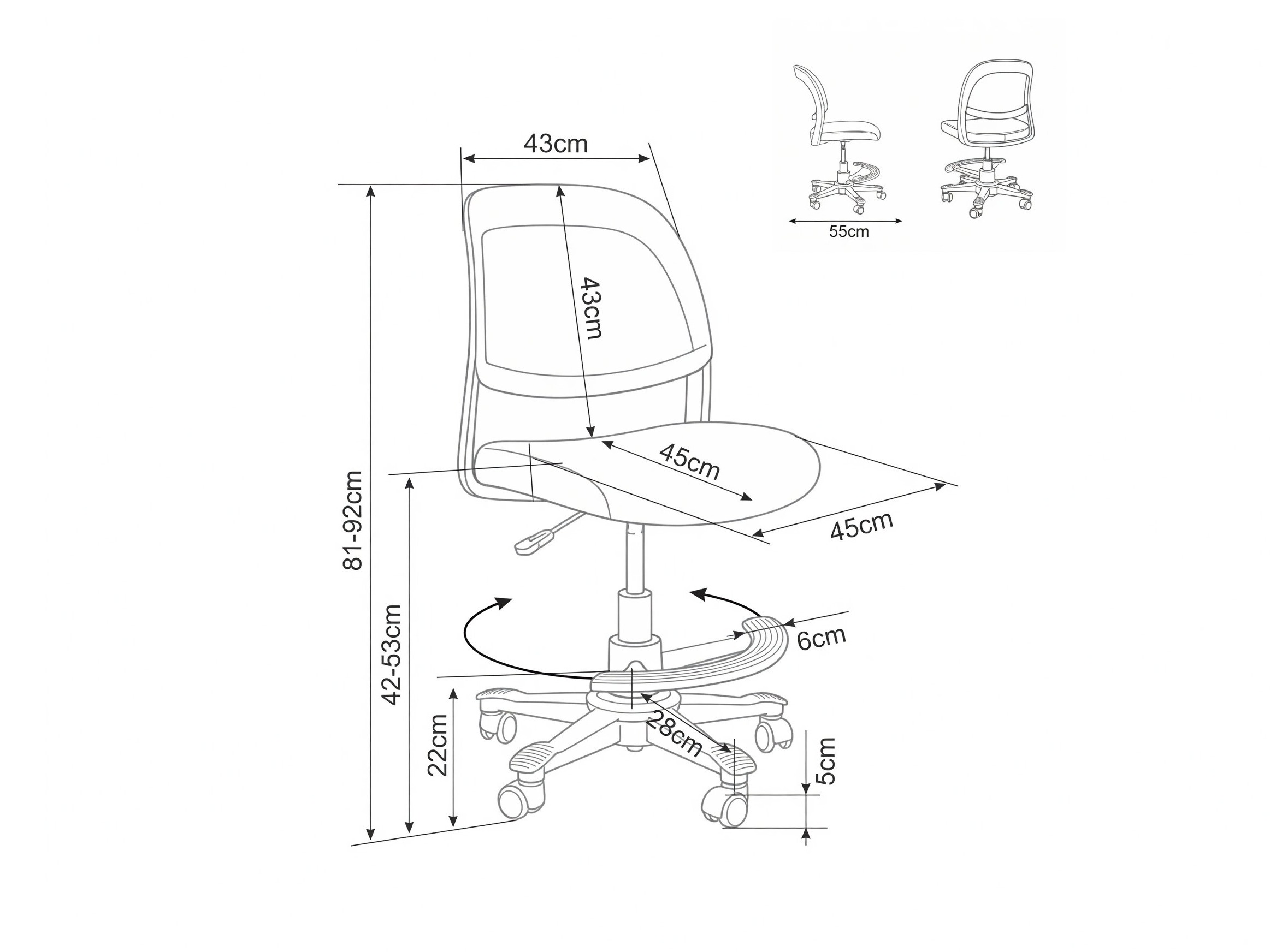 Chaise de bureau Detroit 952