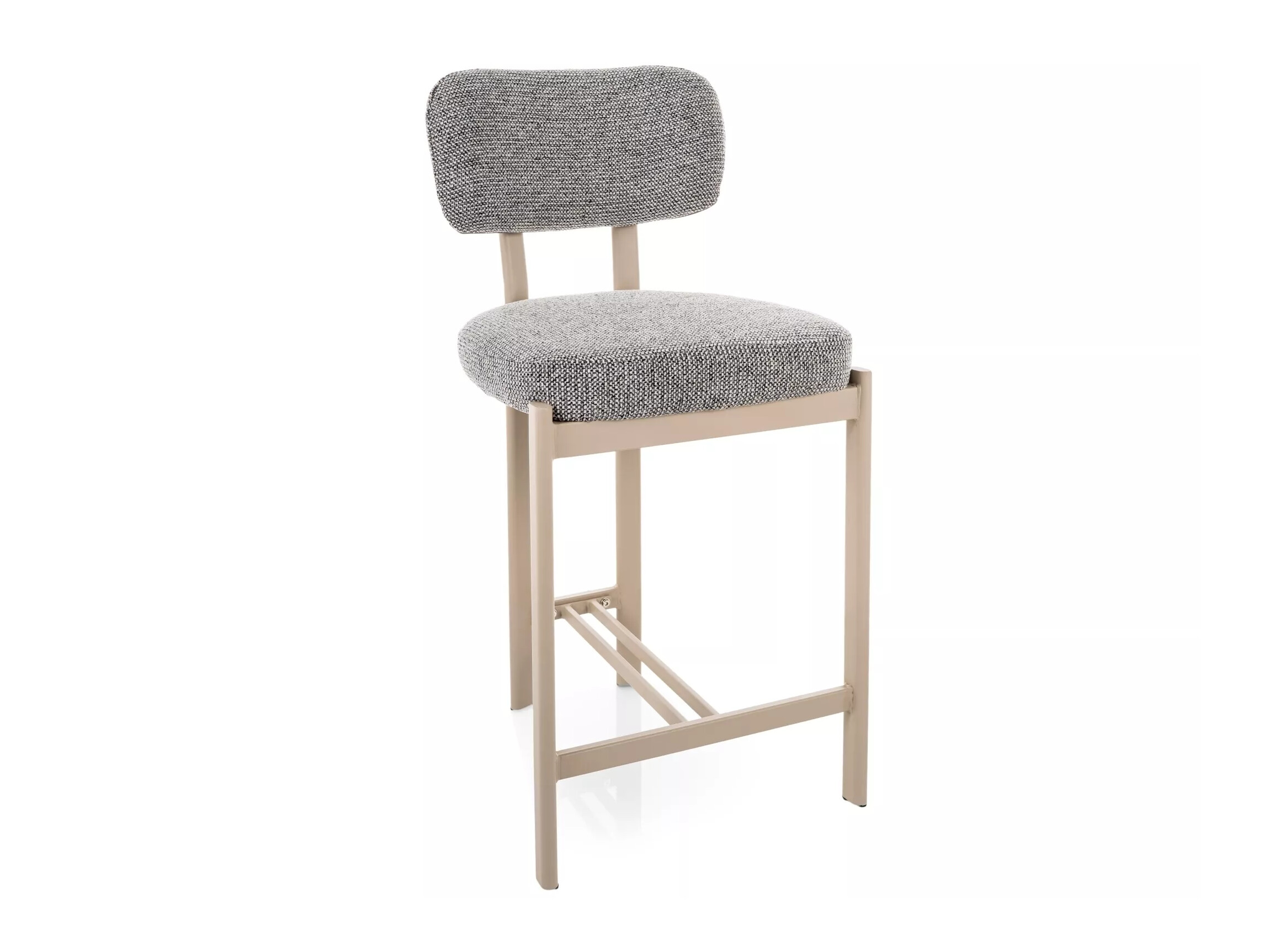 Chaise de bar mi-hauteur Detroit 956 (Gris clair + Cachemire)