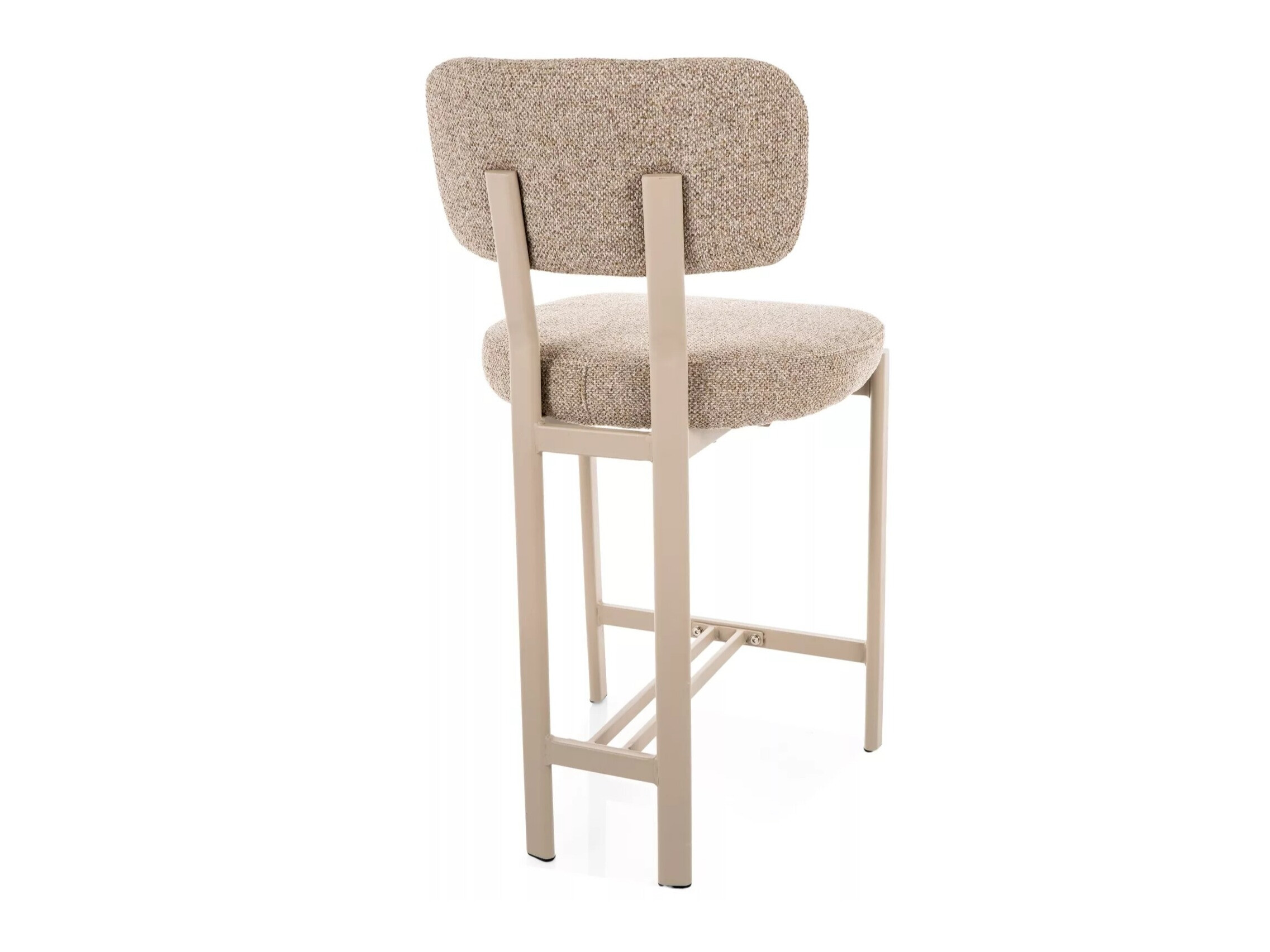 Chaise de bar mi-hauteur Detroit 956 (Brun clair + Cachemire)