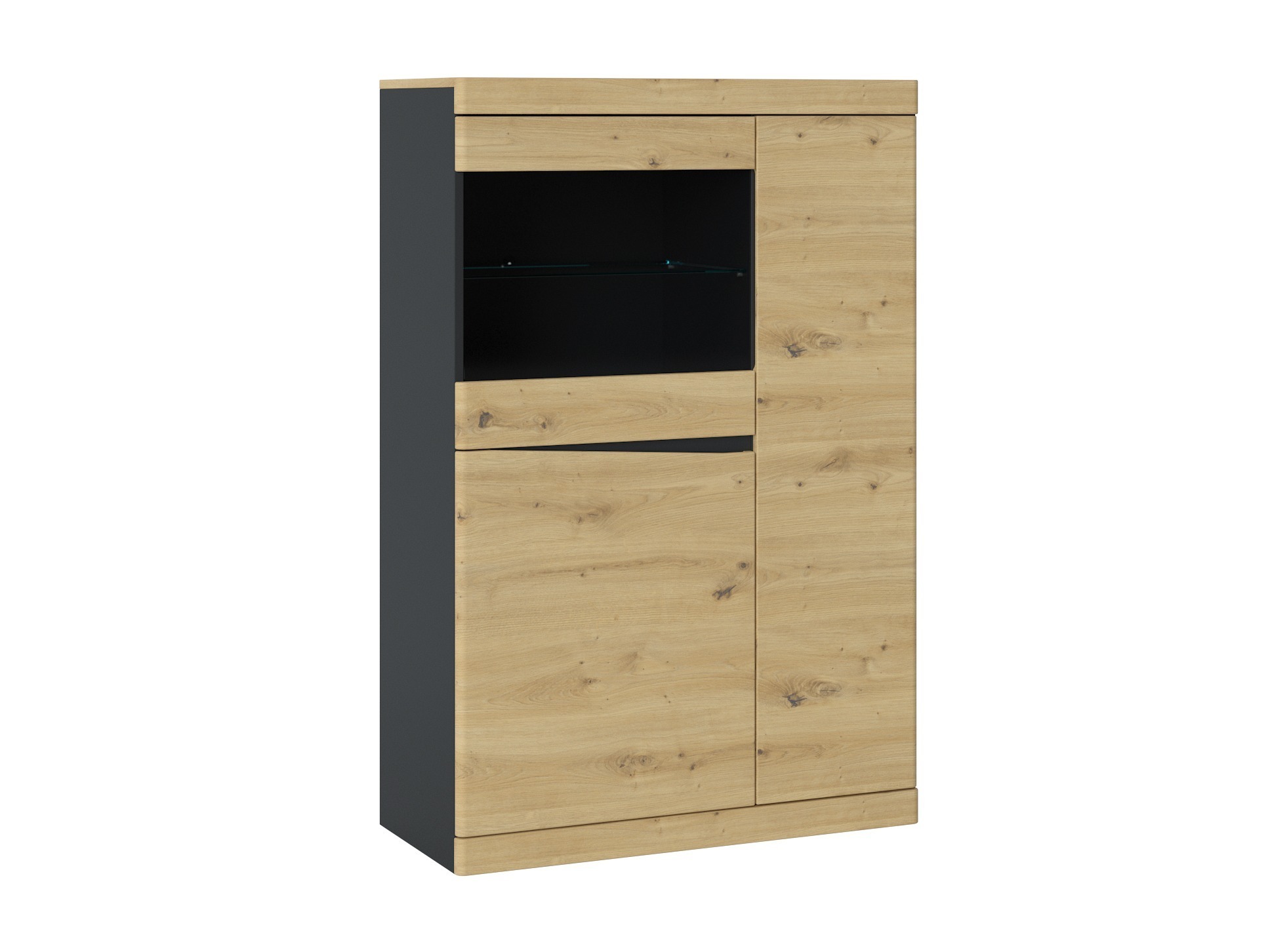 Étagère Venlori 129 (Anthracite + Chêne Artisan)
