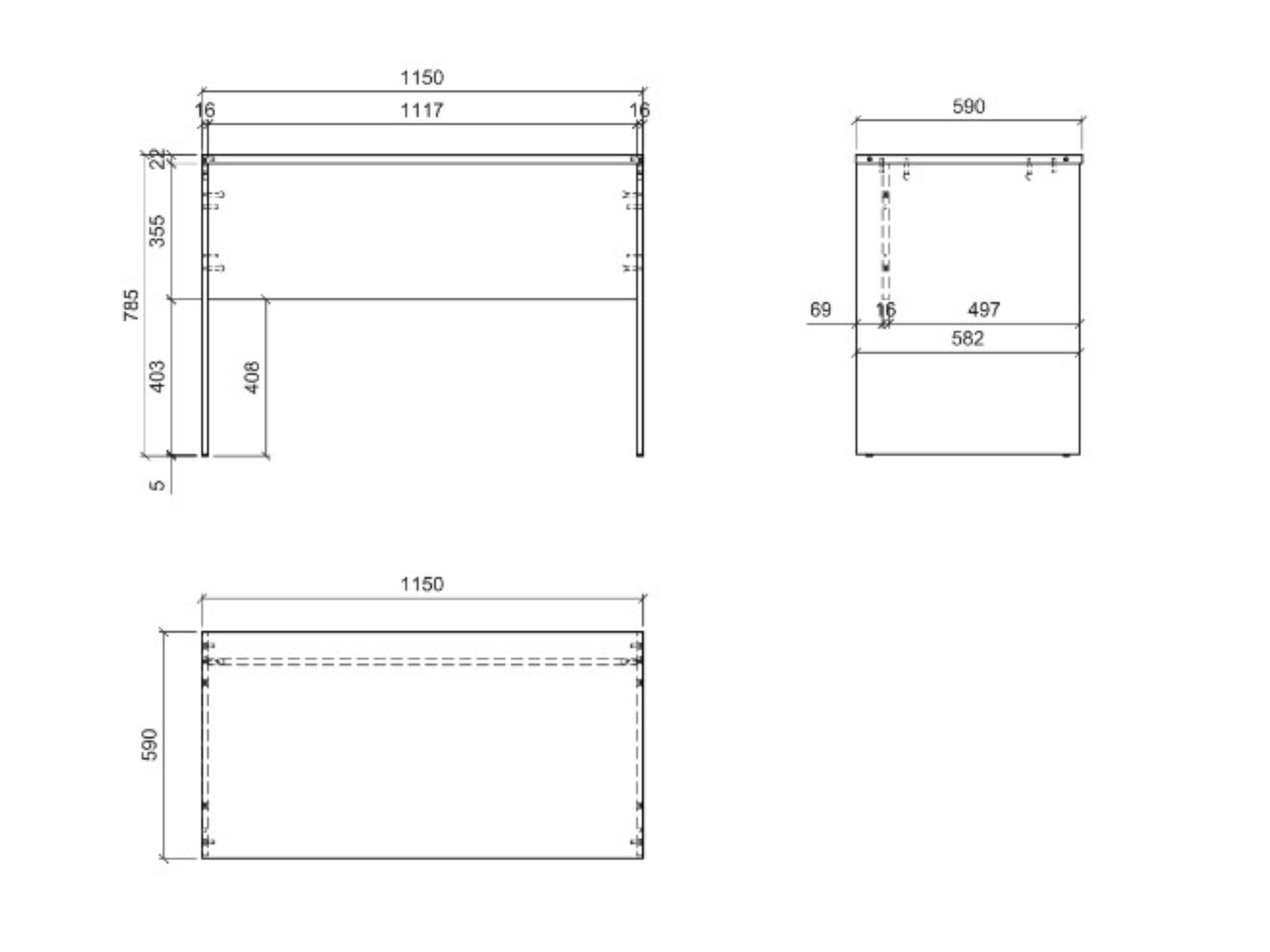 Bureau Fiofive 107 (Blanc)
