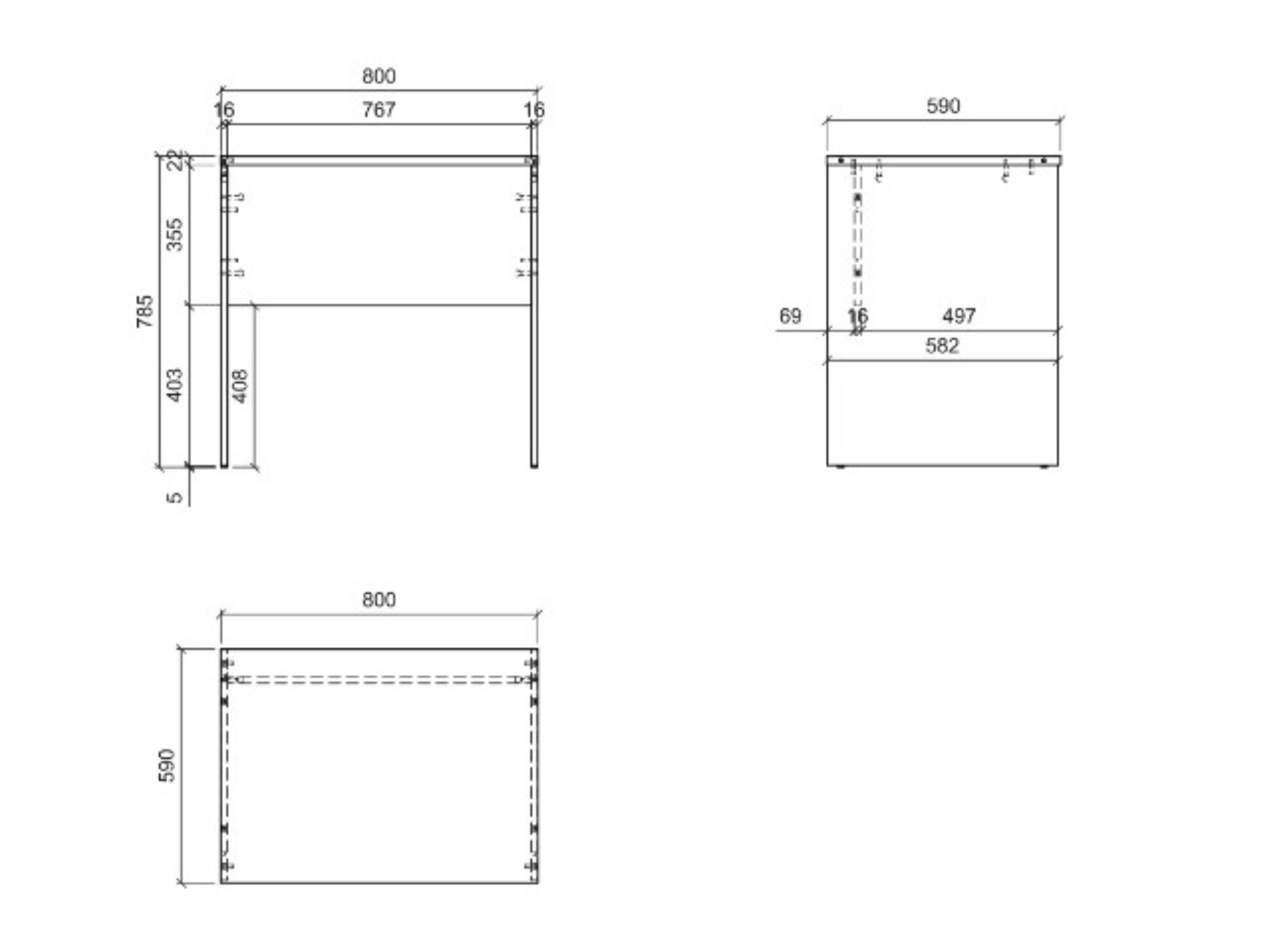 Bureau Fiofive 108 (Blanc)