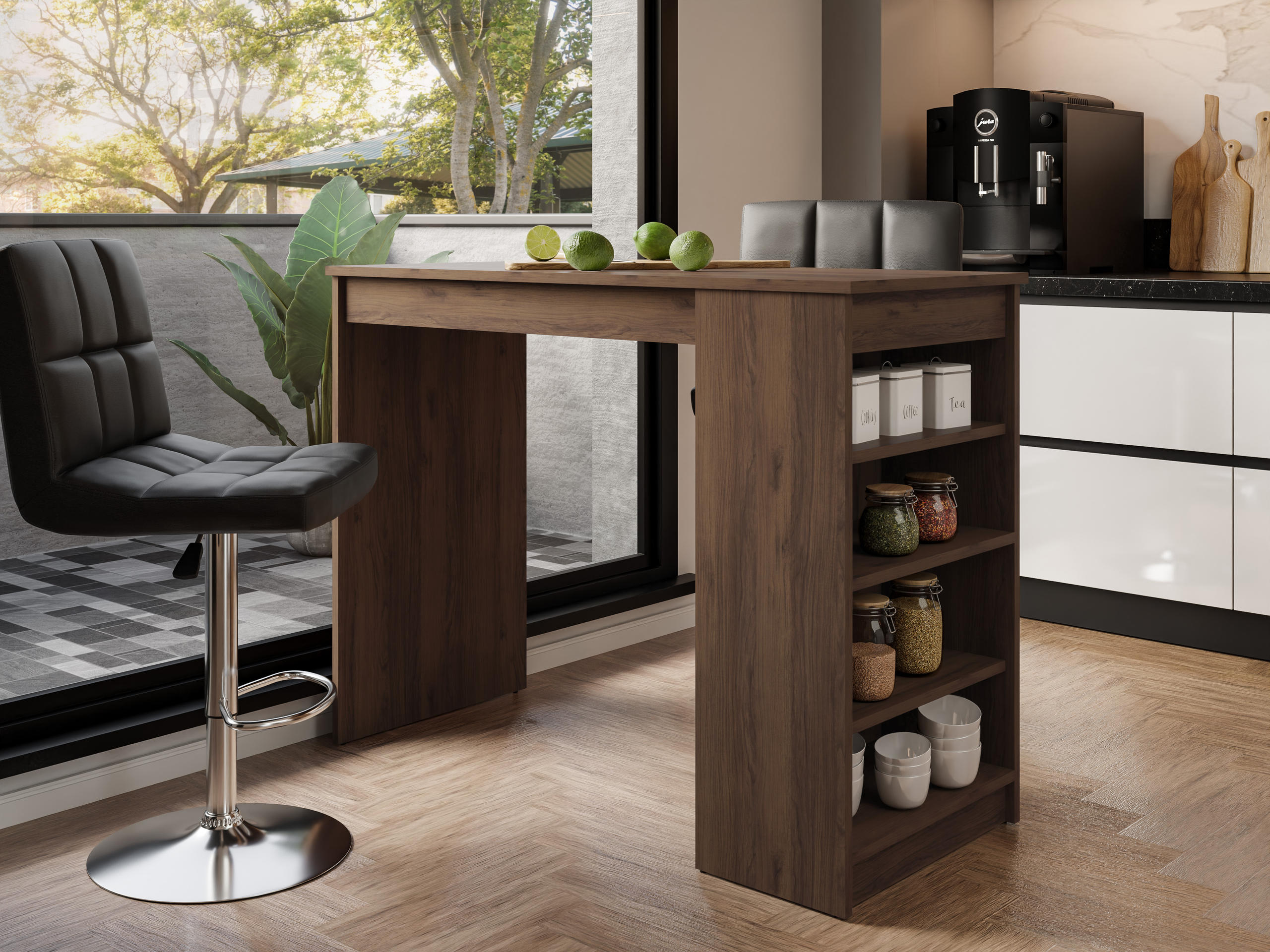 Table de bar Comfivo Cedrus (Noyer)