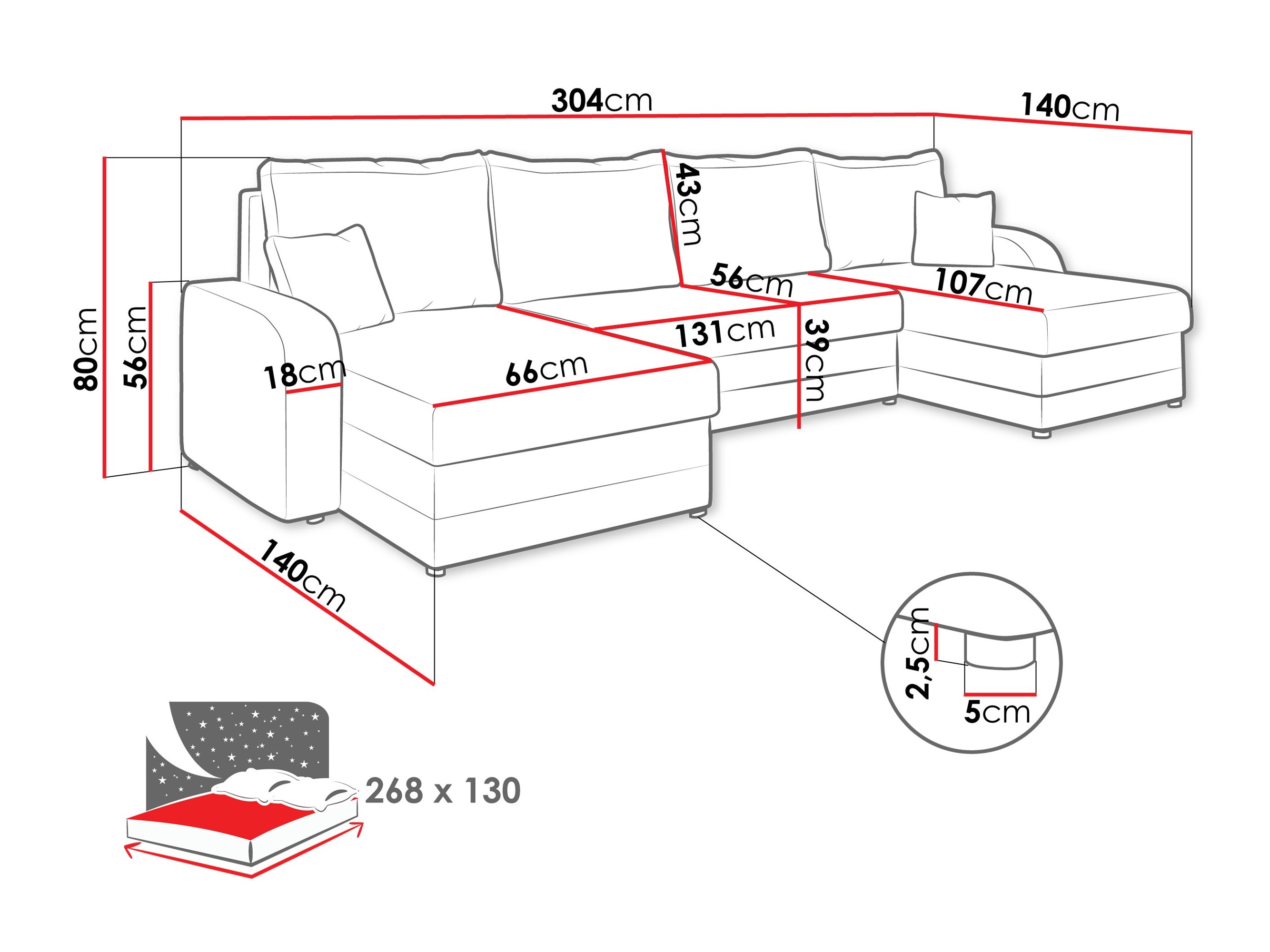 Canapé d'angle Comfivo Melissa II (Poso 100)