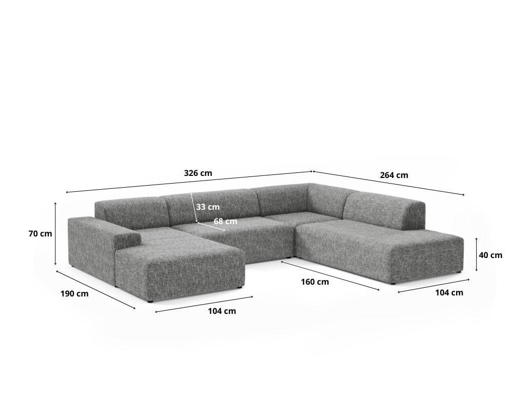 Canapé d'angle modulaire Lutivi 102 (Imo 10)