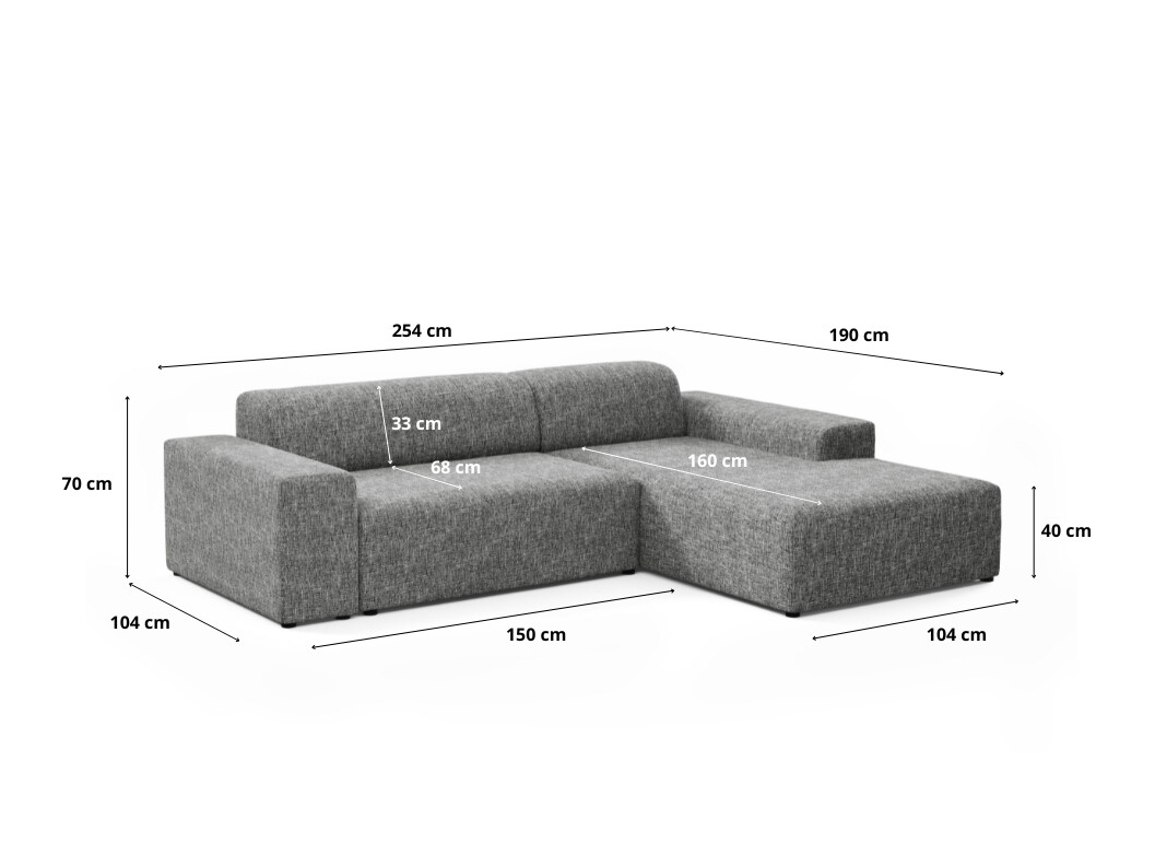 Canapé d'angle modulaire Lutivi 101 (Imo 10)