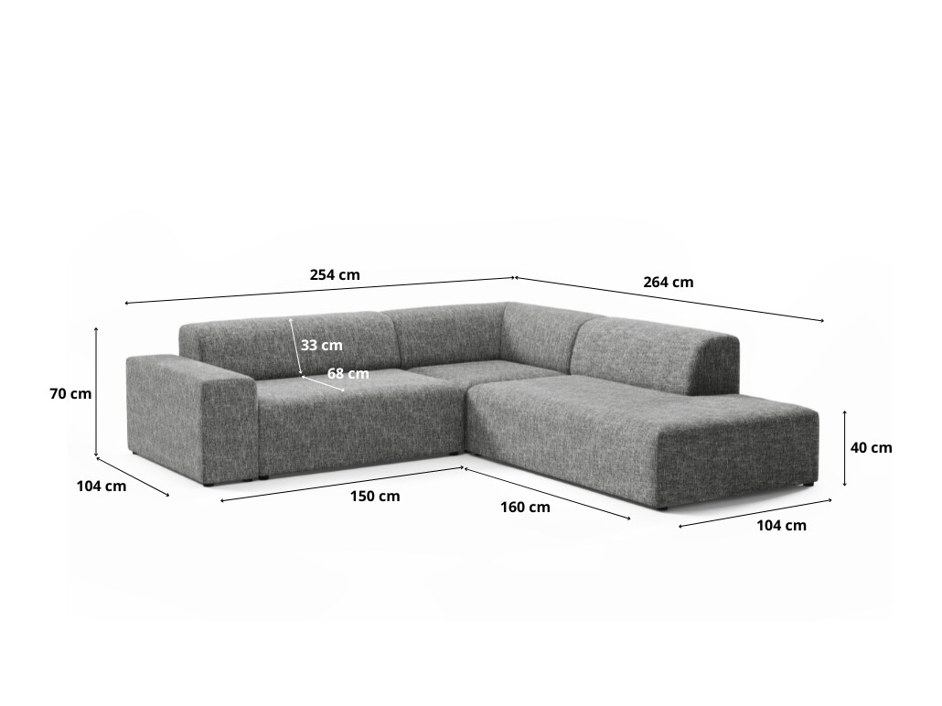 Canapé d'angle modulaire Lutivi 103 (Imo 10)