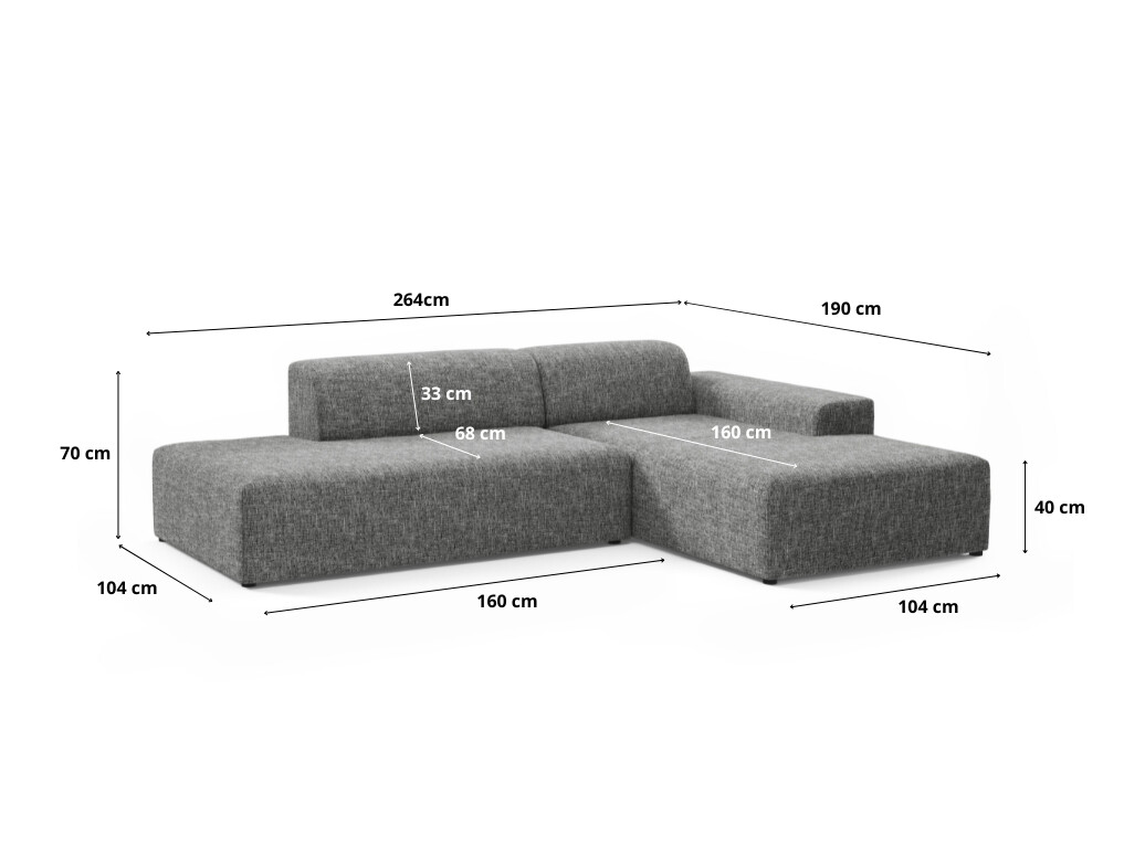 Canapé d'angle modulaire Lutivi 104 (Imo 10)