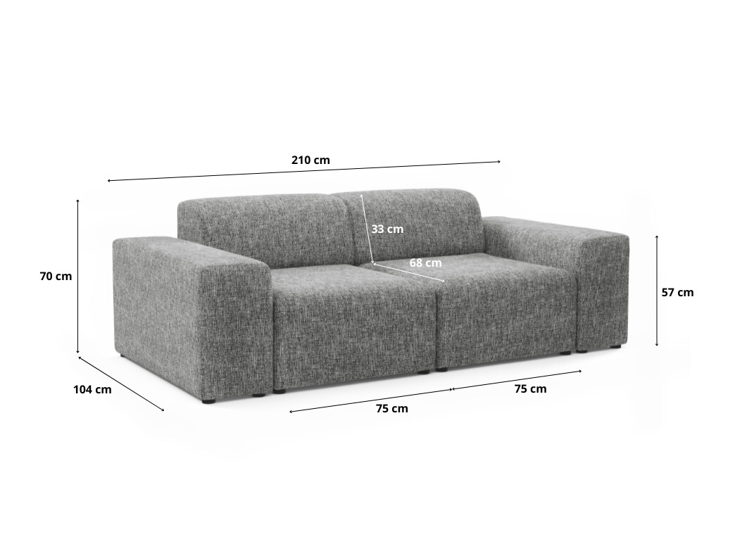 Canapé modulaire Lutivi 100 (Imo 10)