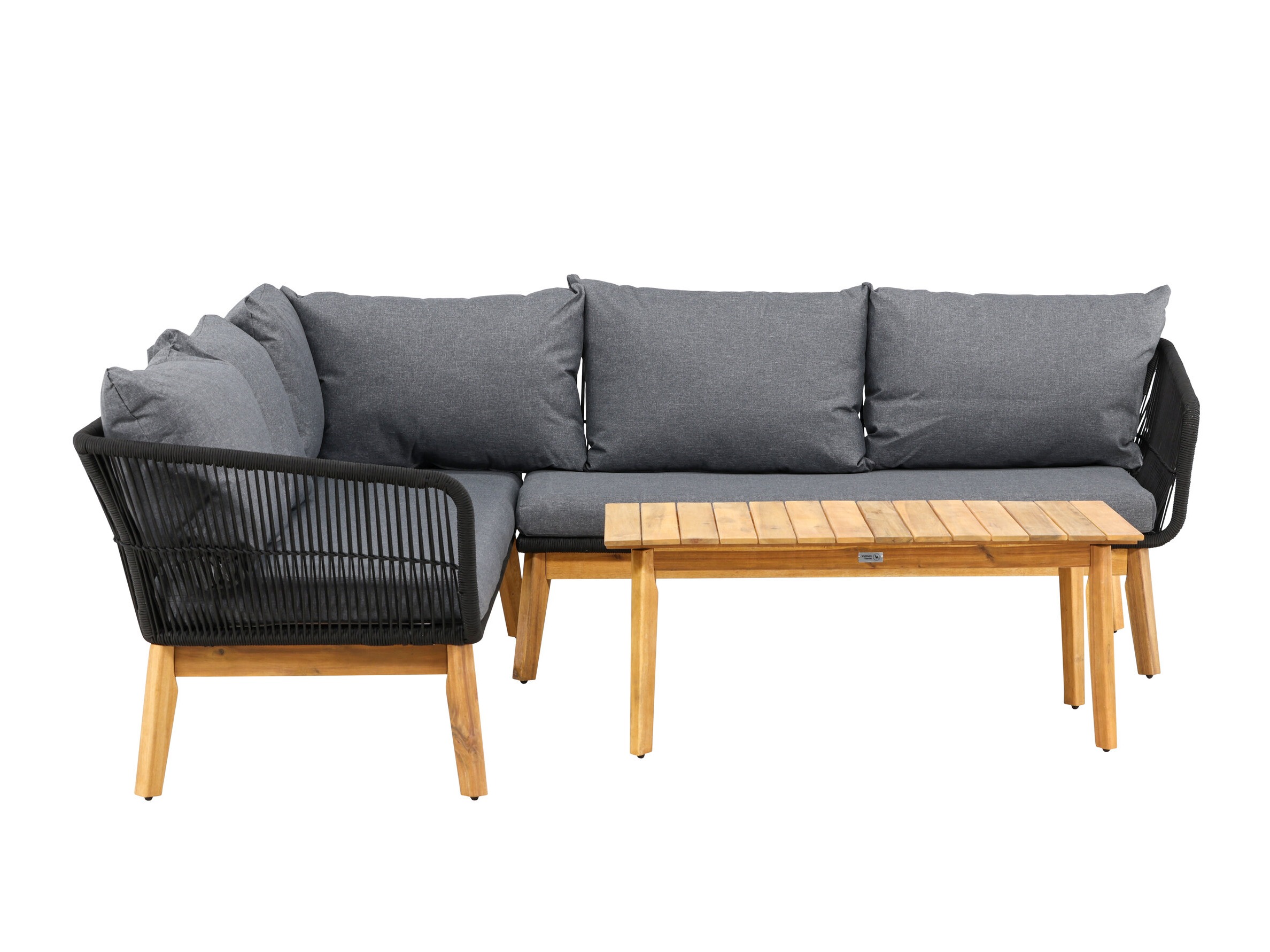Ensemble de mobilier de jardin Dallas 1085 (Acacia + Noir)