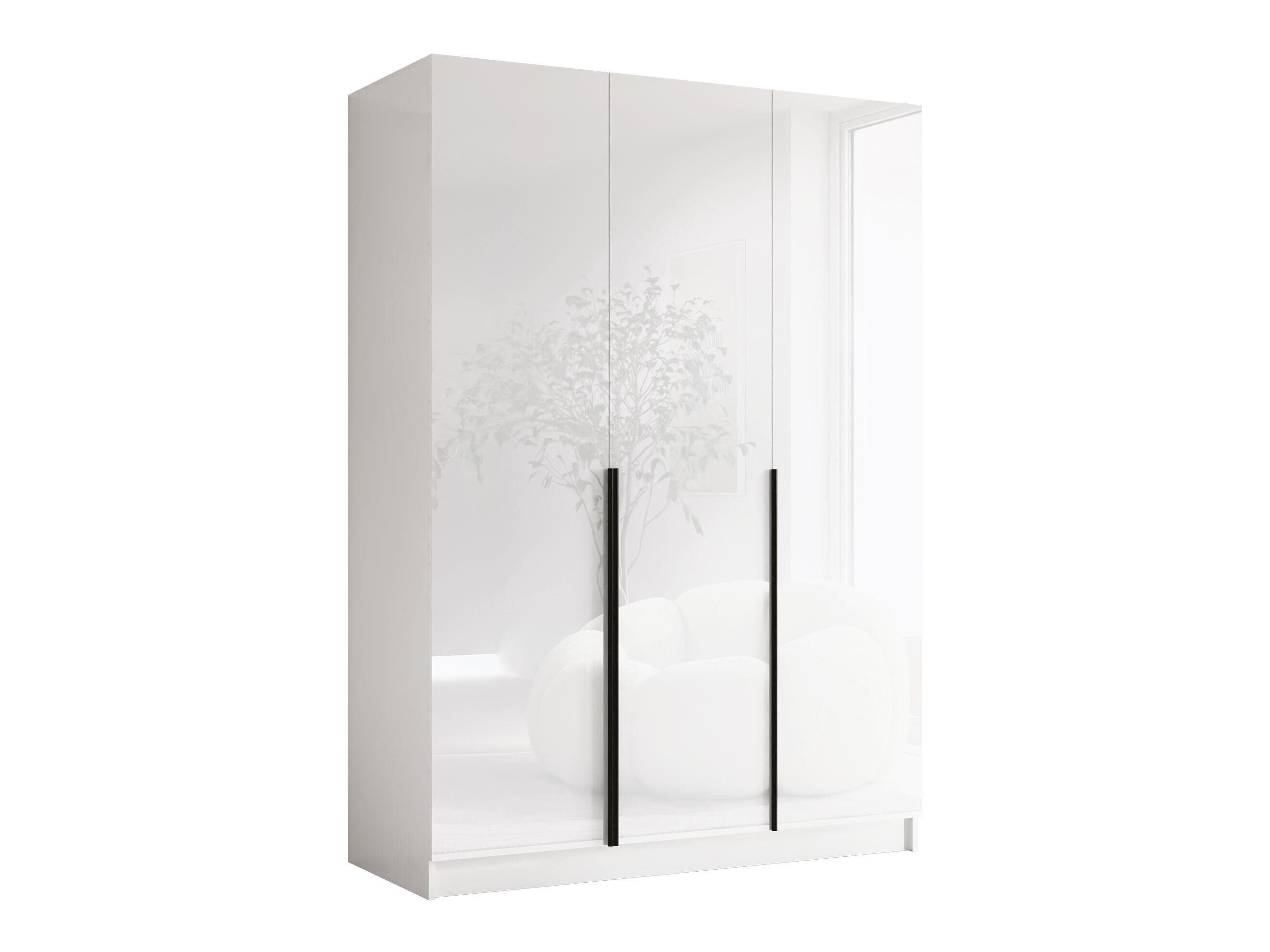 Armoire Closico Decoron I (Blanc + Blanc brillant)