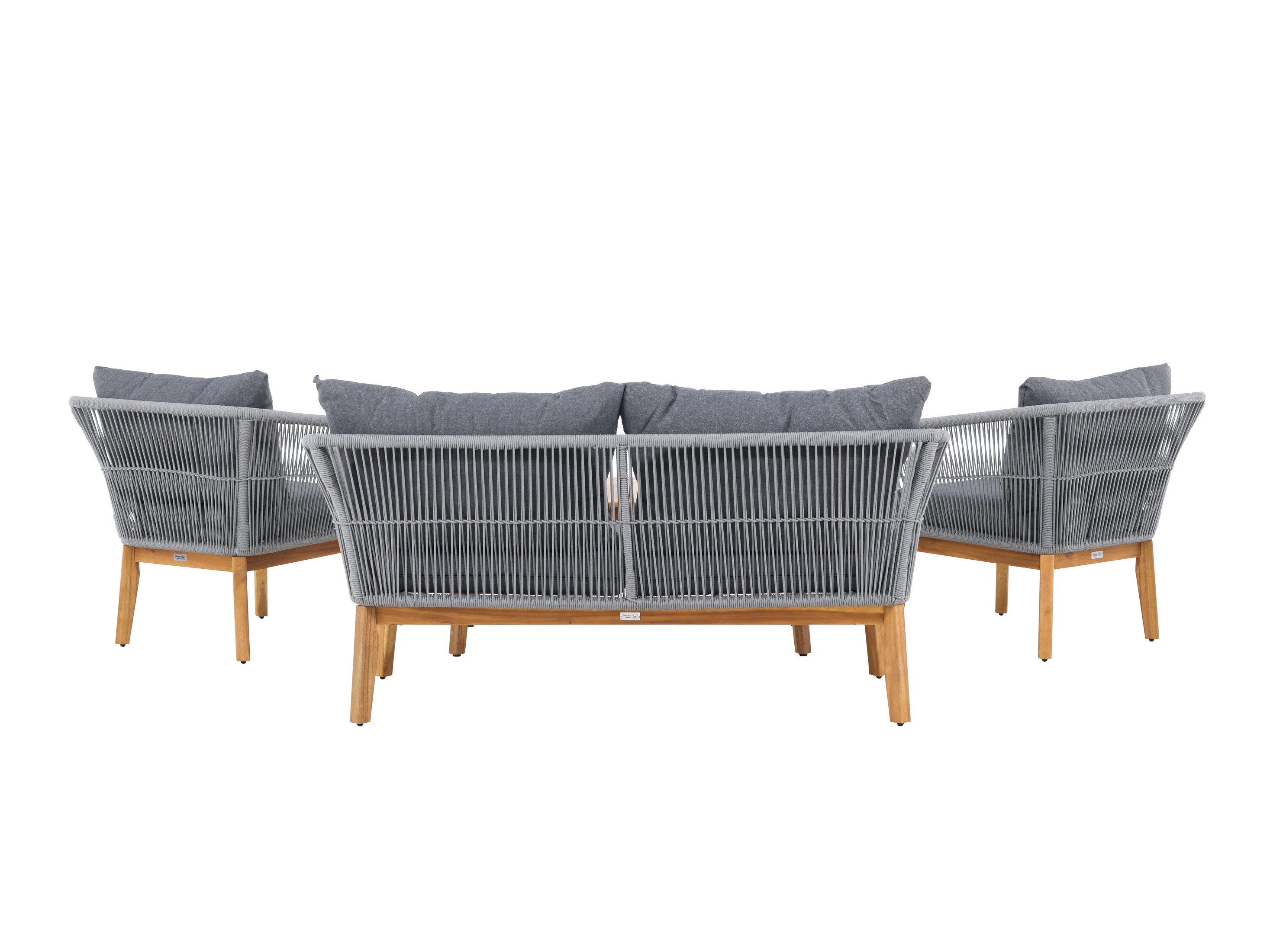Ensemble de mobilier de jardin Dallas 661 (Gris + Acacia)