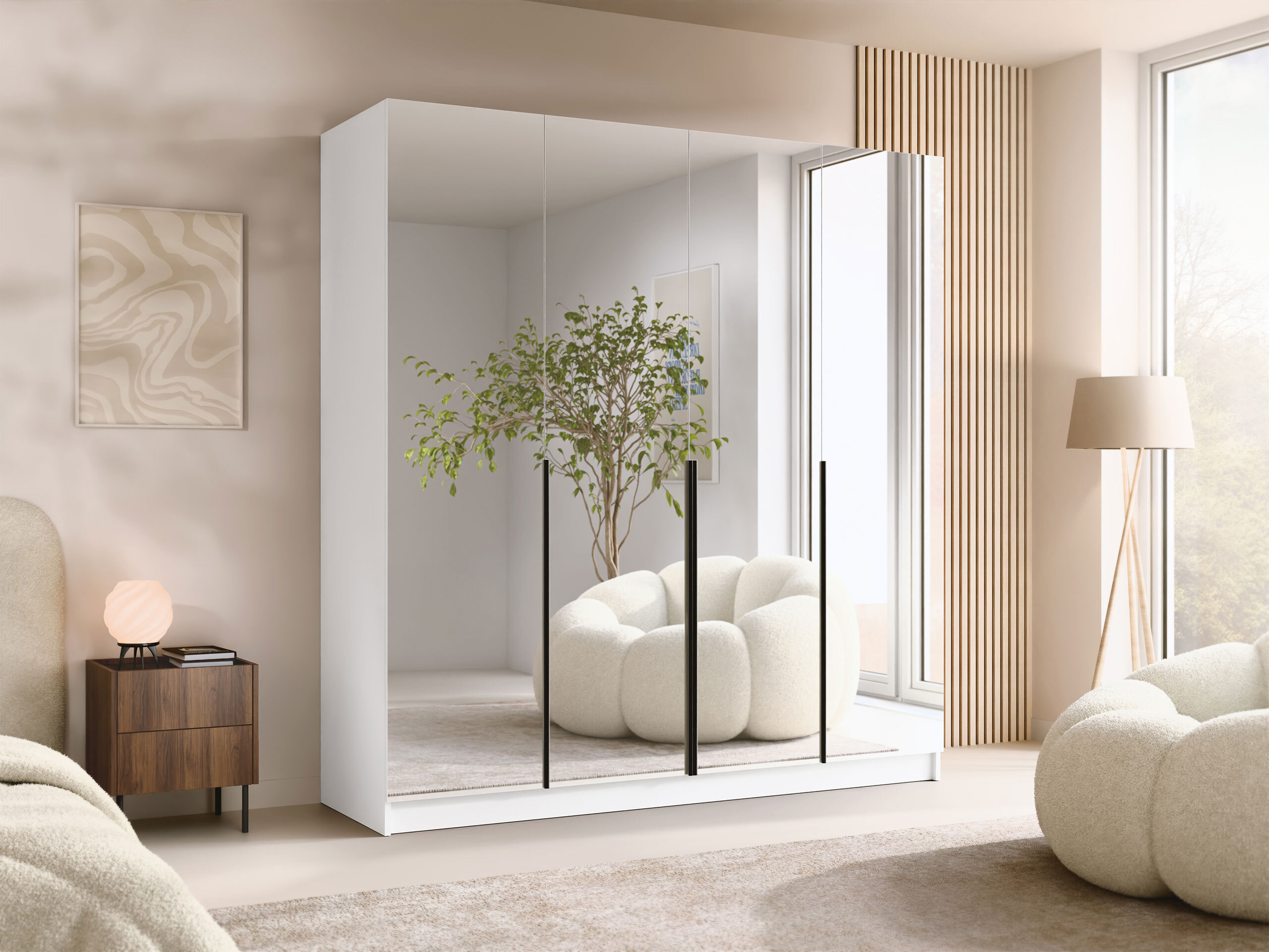 Armoire Closico Navor III (Blanc)