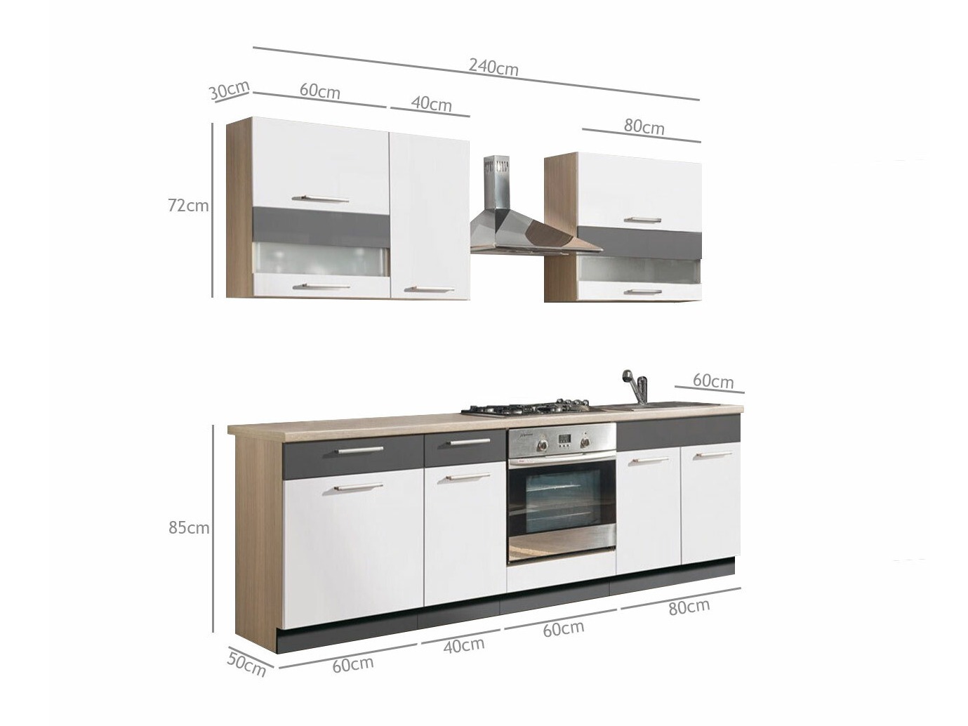 Cuisine complète modulaire Mode Beech 128