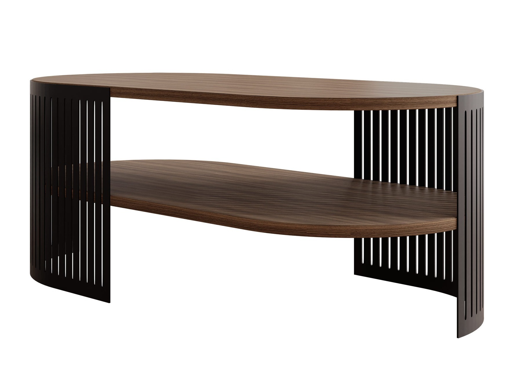 Table basse Civer VI (Noir + Noyer)