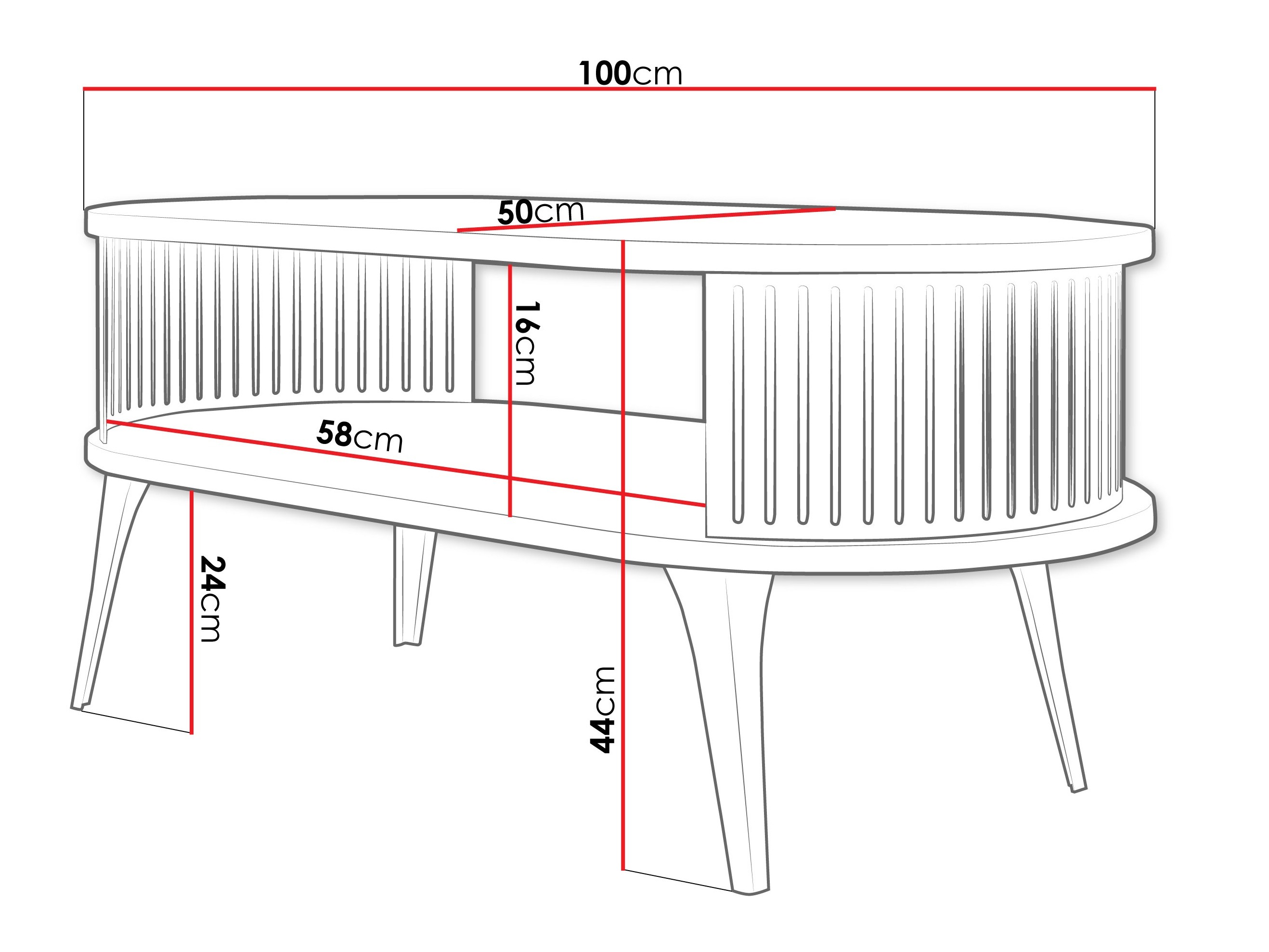 Table basse Vitum III (Noir + Chêne doré artisanal)