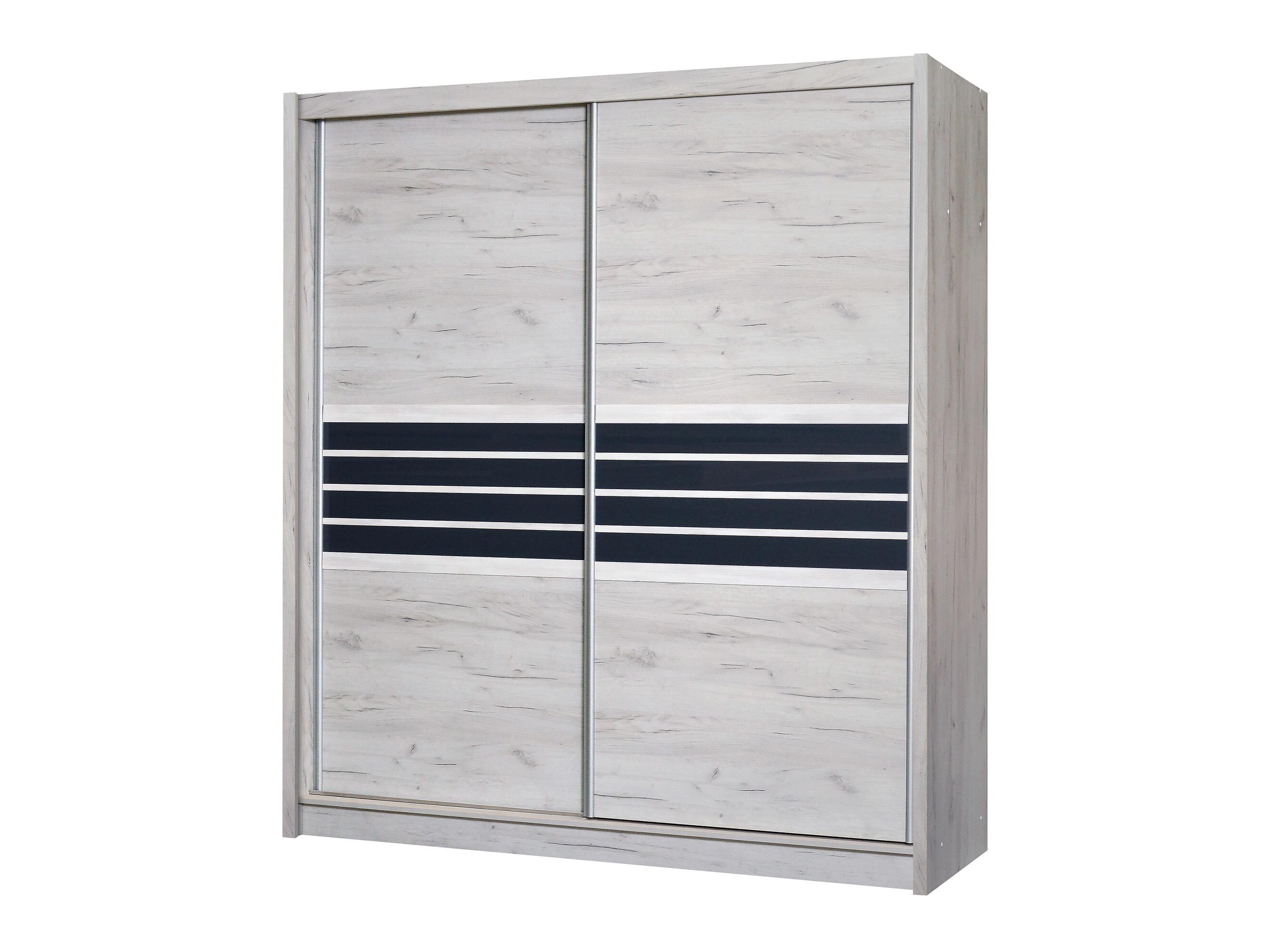Armoire Honolulu 115 (Craft chêne + Noir)