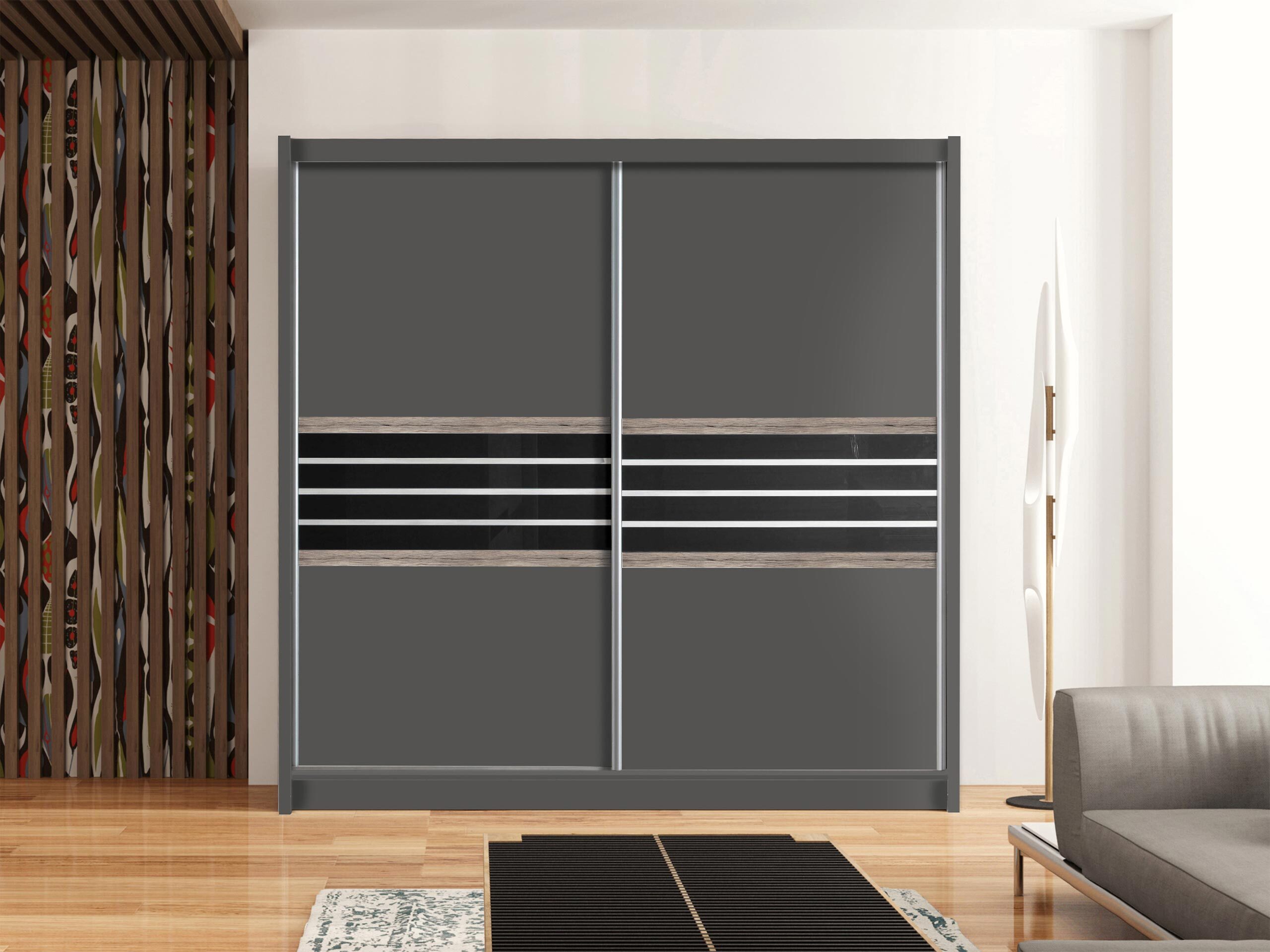 Armoire Honolulu 115 (Lava + Noir)