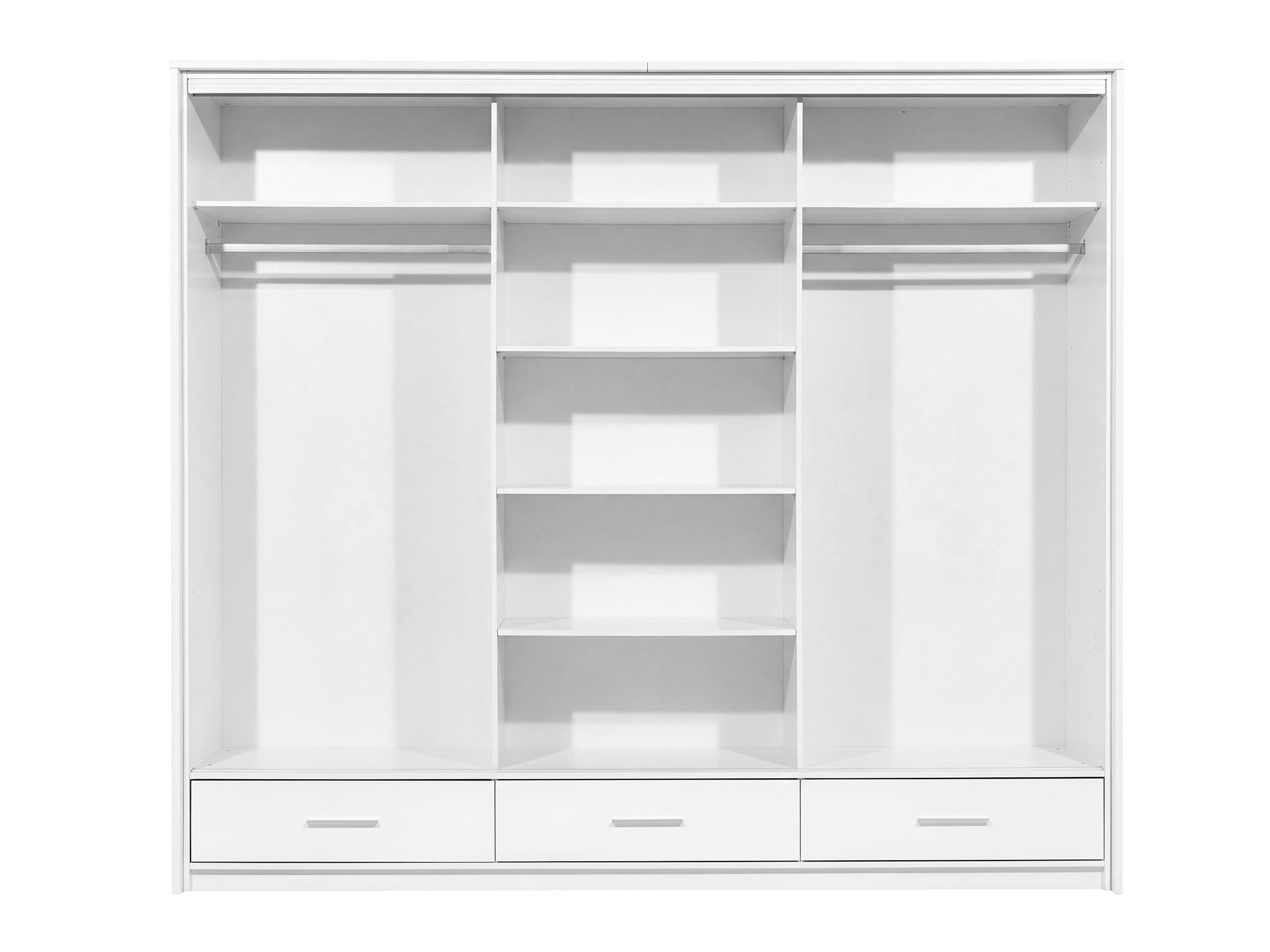 Armoire Honolulu 203 (Blanc + Blanc brillant)