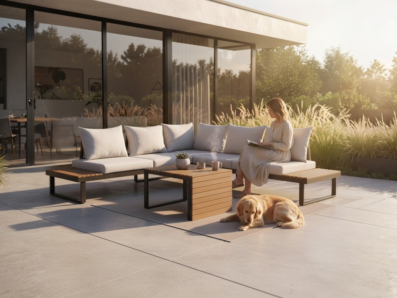 Ensemble de mobilier de jardin Mandeville 374
