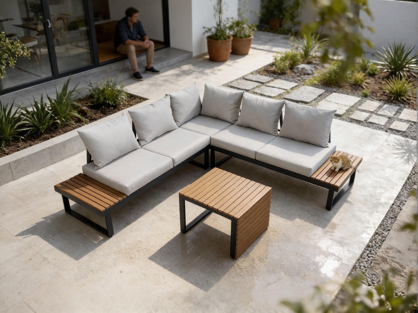Ensemble de mobilier de jardin Mandeville 374