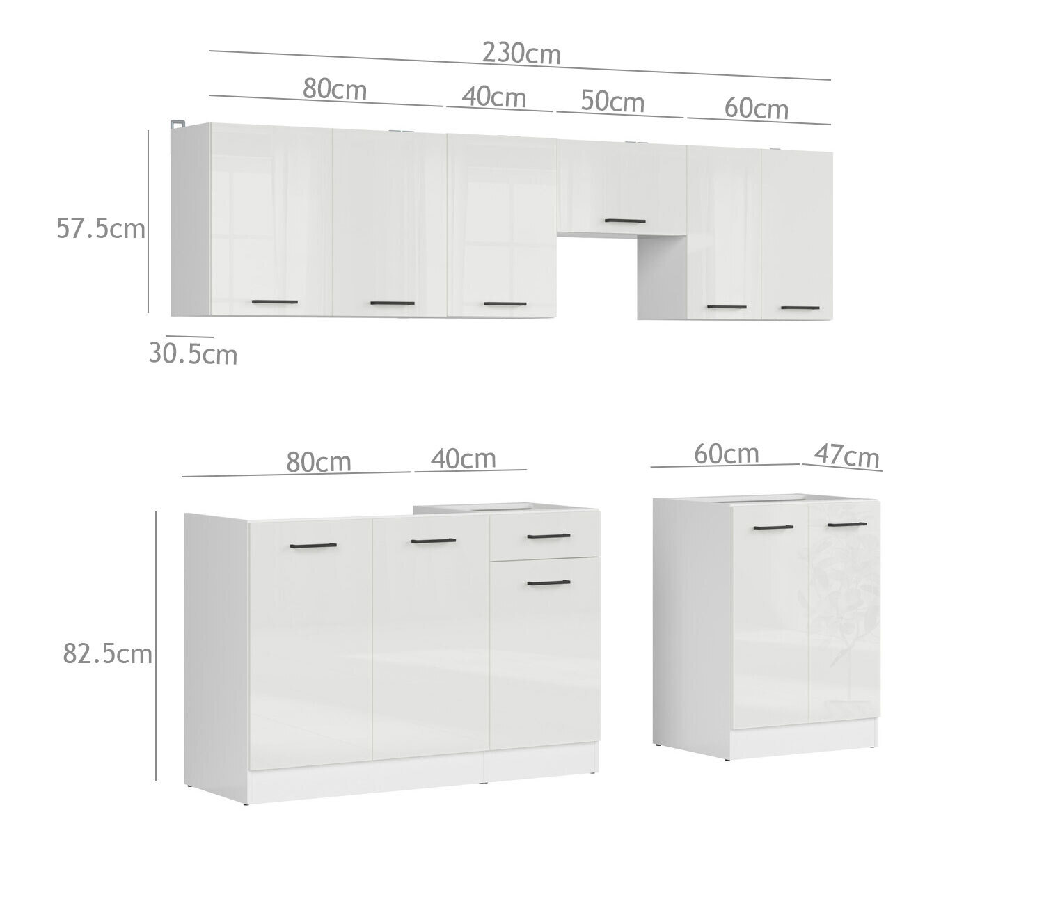 Cuisine complète modulaire Line Grey 119