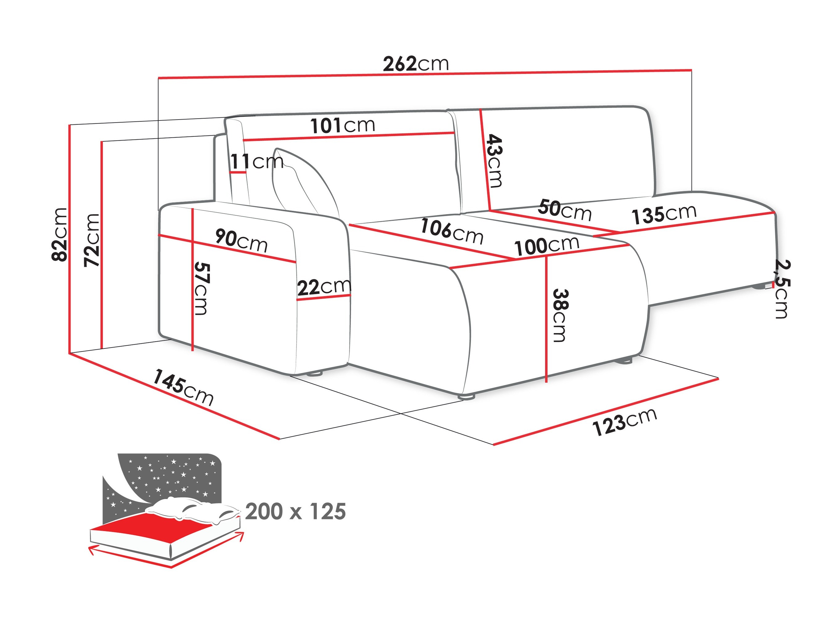 Canapé d'angle Doctral (Poso 100)