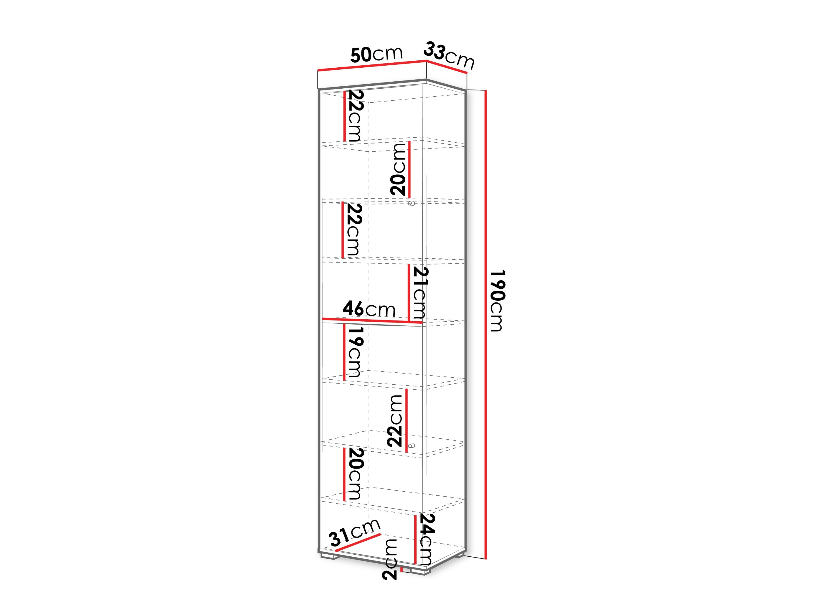 Étagère Sarasota 198 (Noir)
