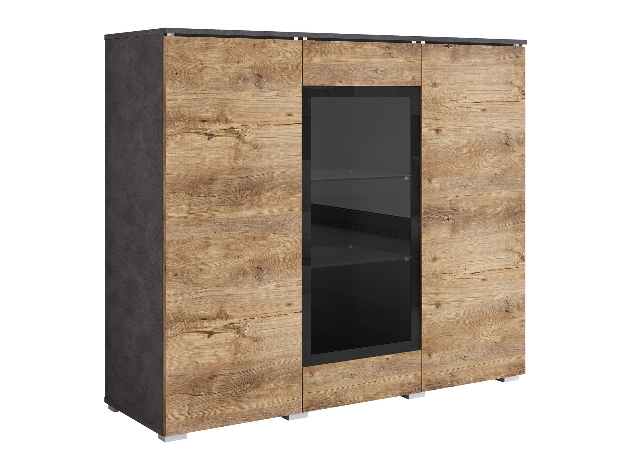 Buffet Mirfivo 103 (Matera gris + Châtaigne)