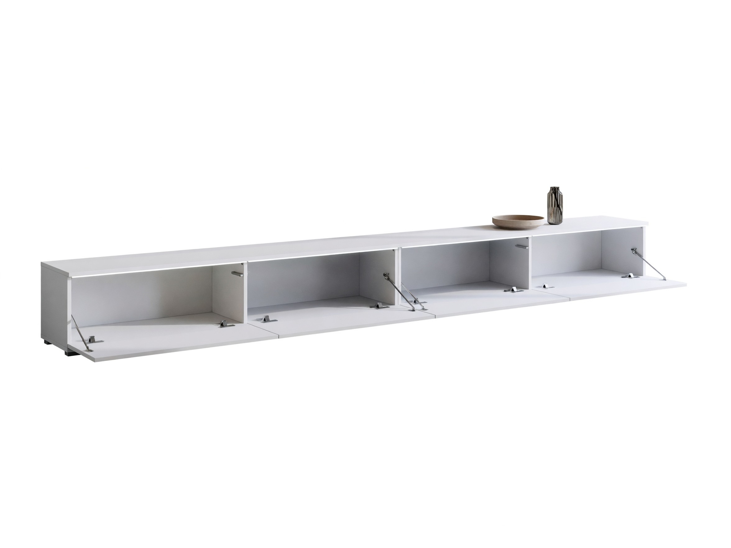 Meuble TV Sarasota 199 (Blanc + Blanc brillant)
